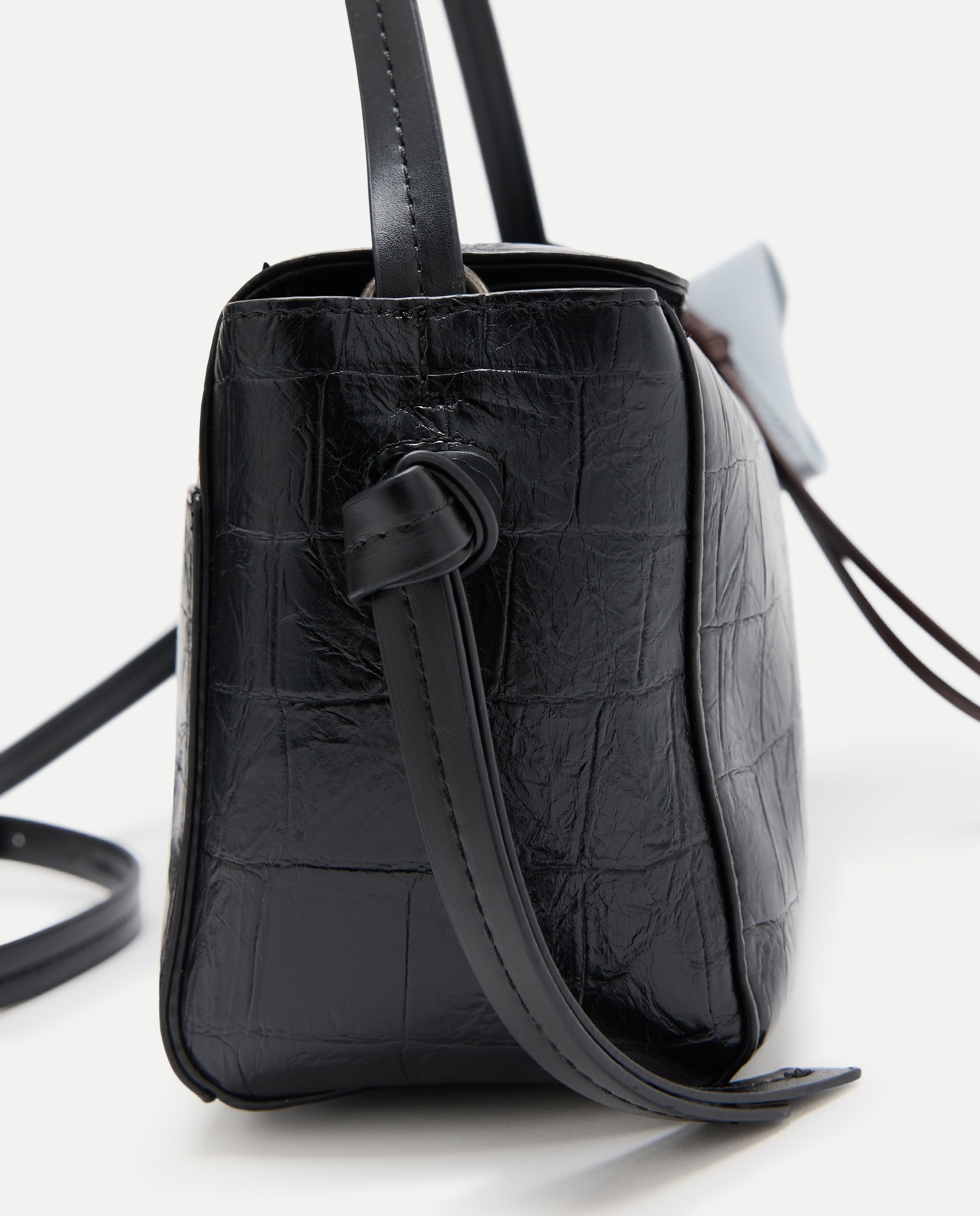 Mala Crossbody Croco Preto-5