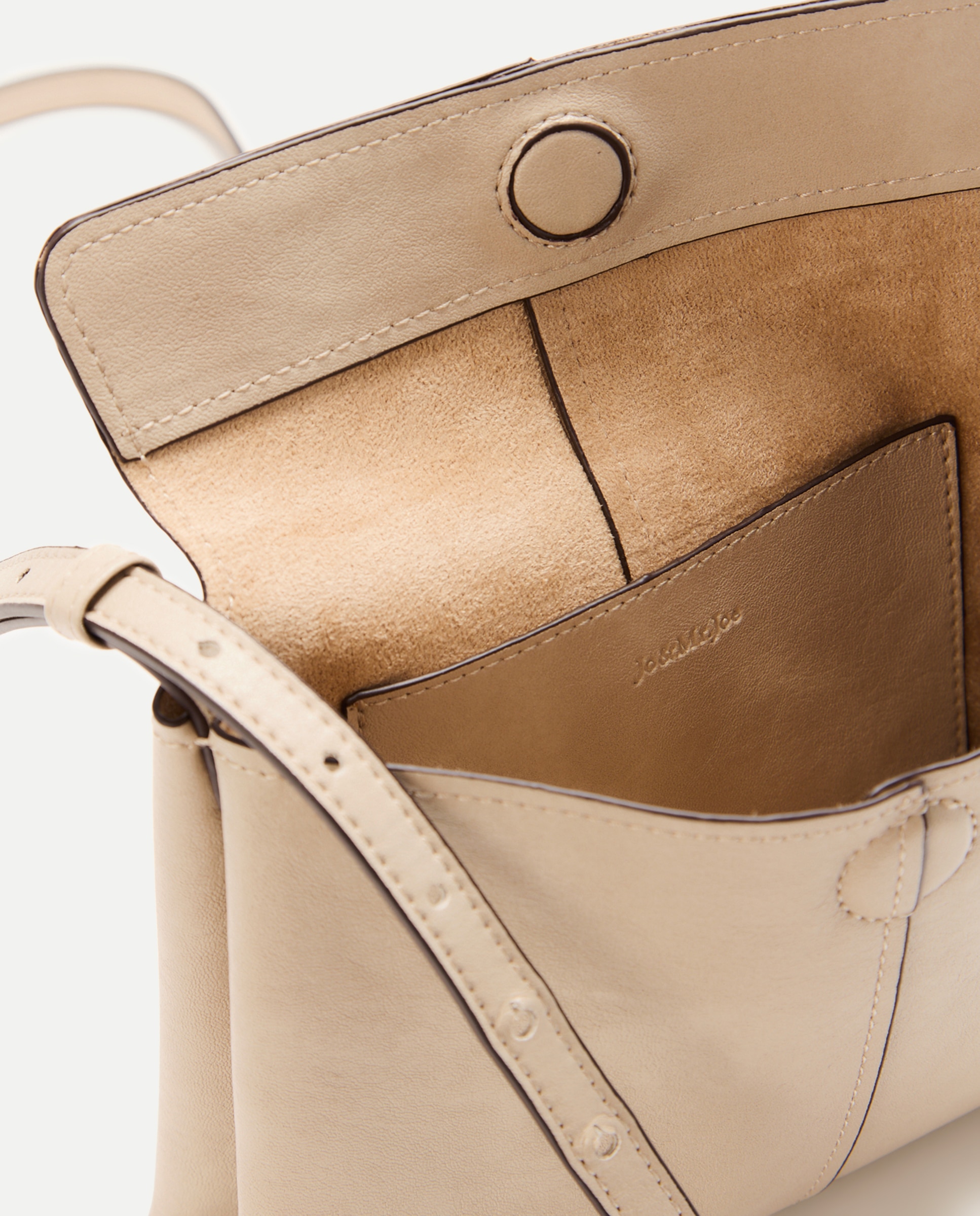 Mala Crossbody com Efeito Enrugado Branco-5