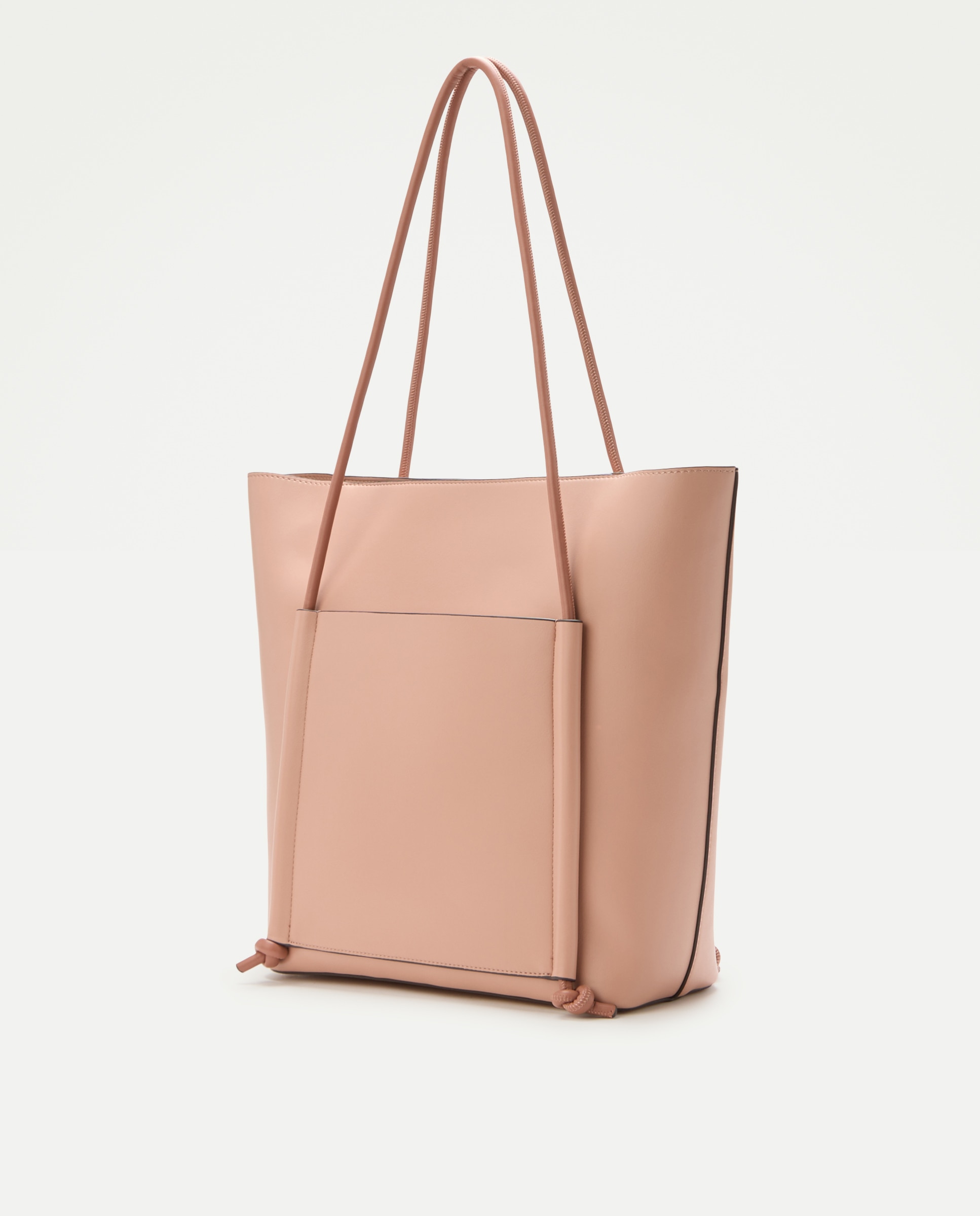 Mala Shopper com Alça em Contraste Rosa-claro-2