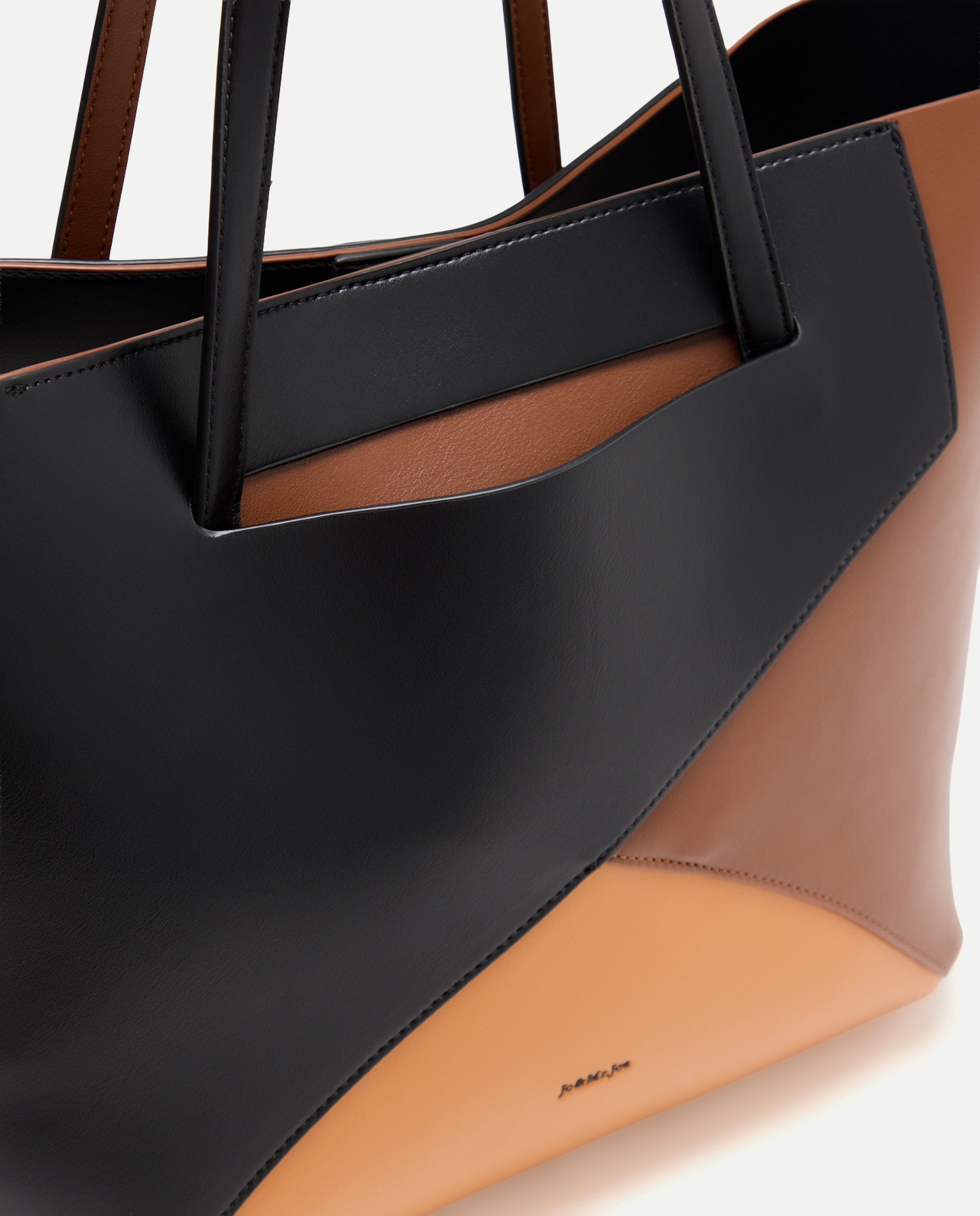 Mala Shopper Tricolor Preto-4