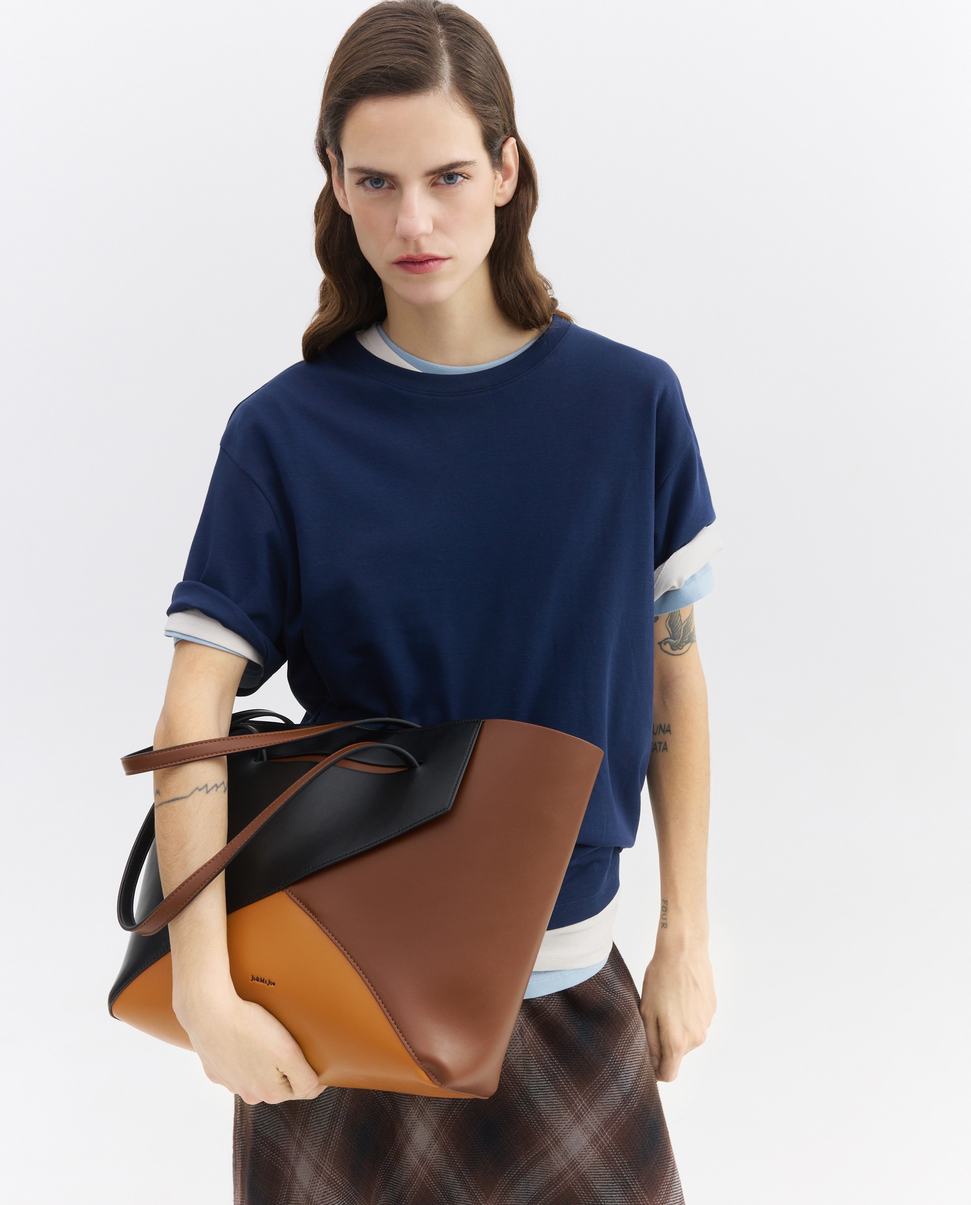 Mala Shopper Tricolor Preto-7