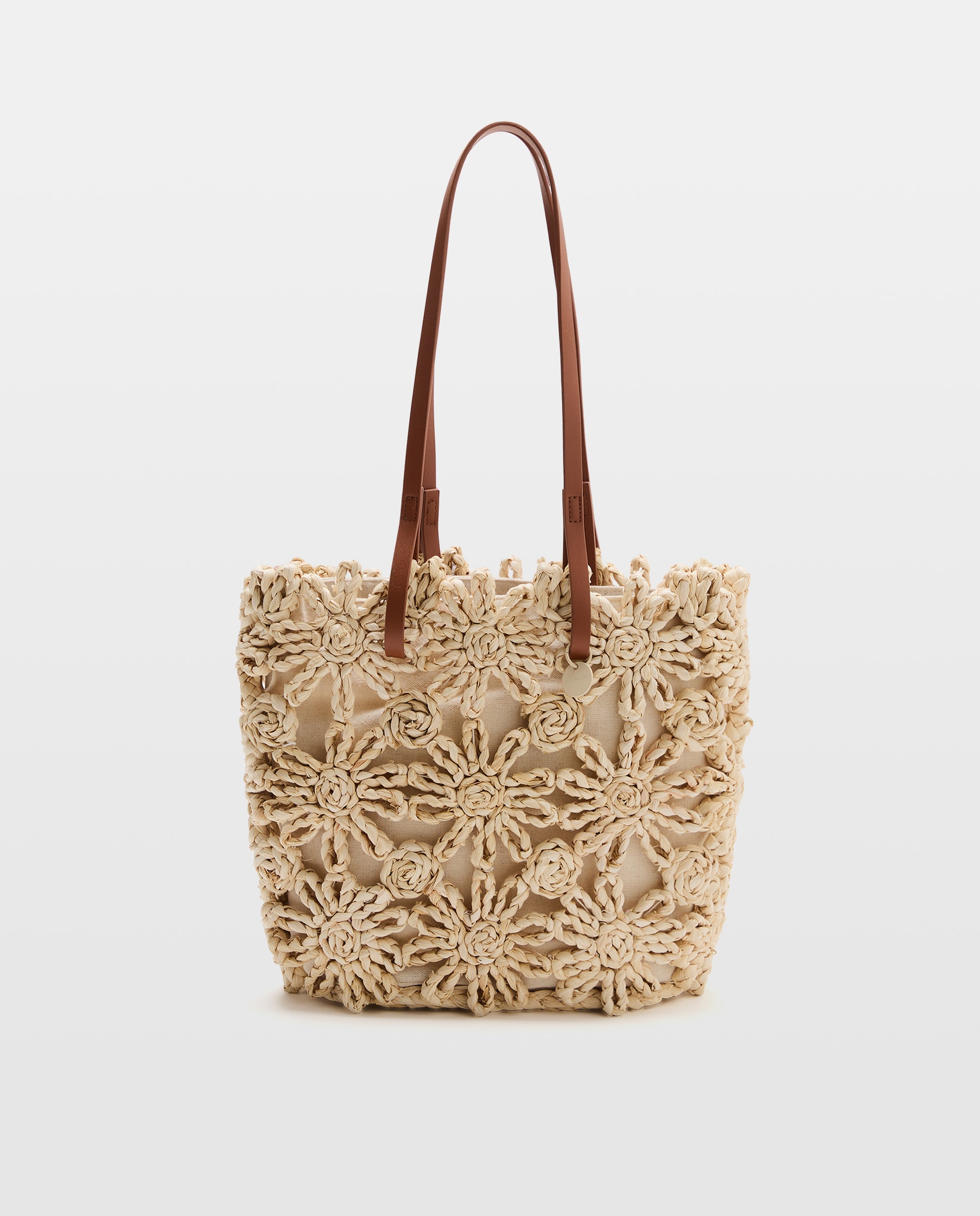 Mala Shopper em Folha de Milho 120 Cru-1