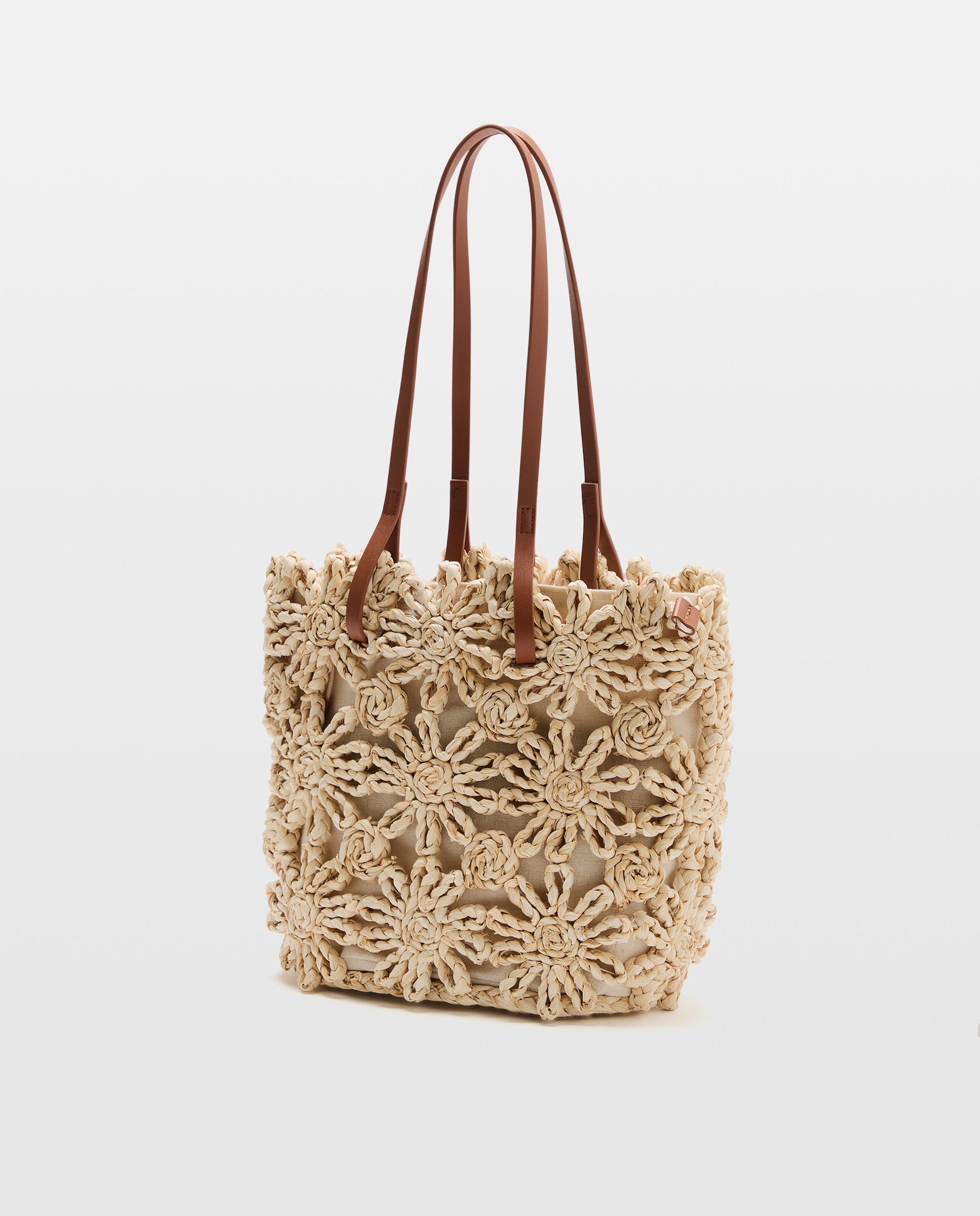 Mala Shopper em Folha de Milho 120 Cru-2