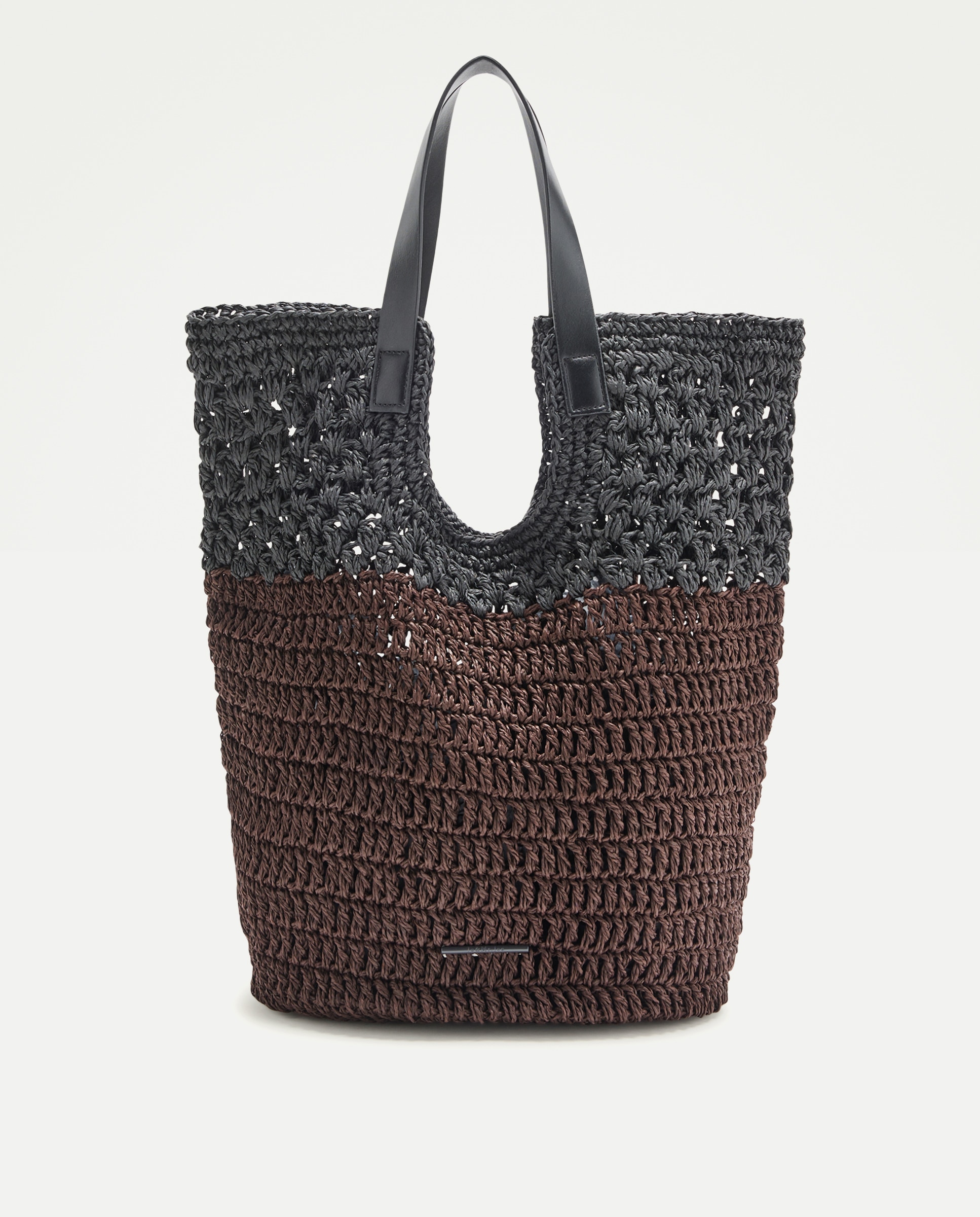 Imagem 0 de Mala Shopper com Macramé Bicolor