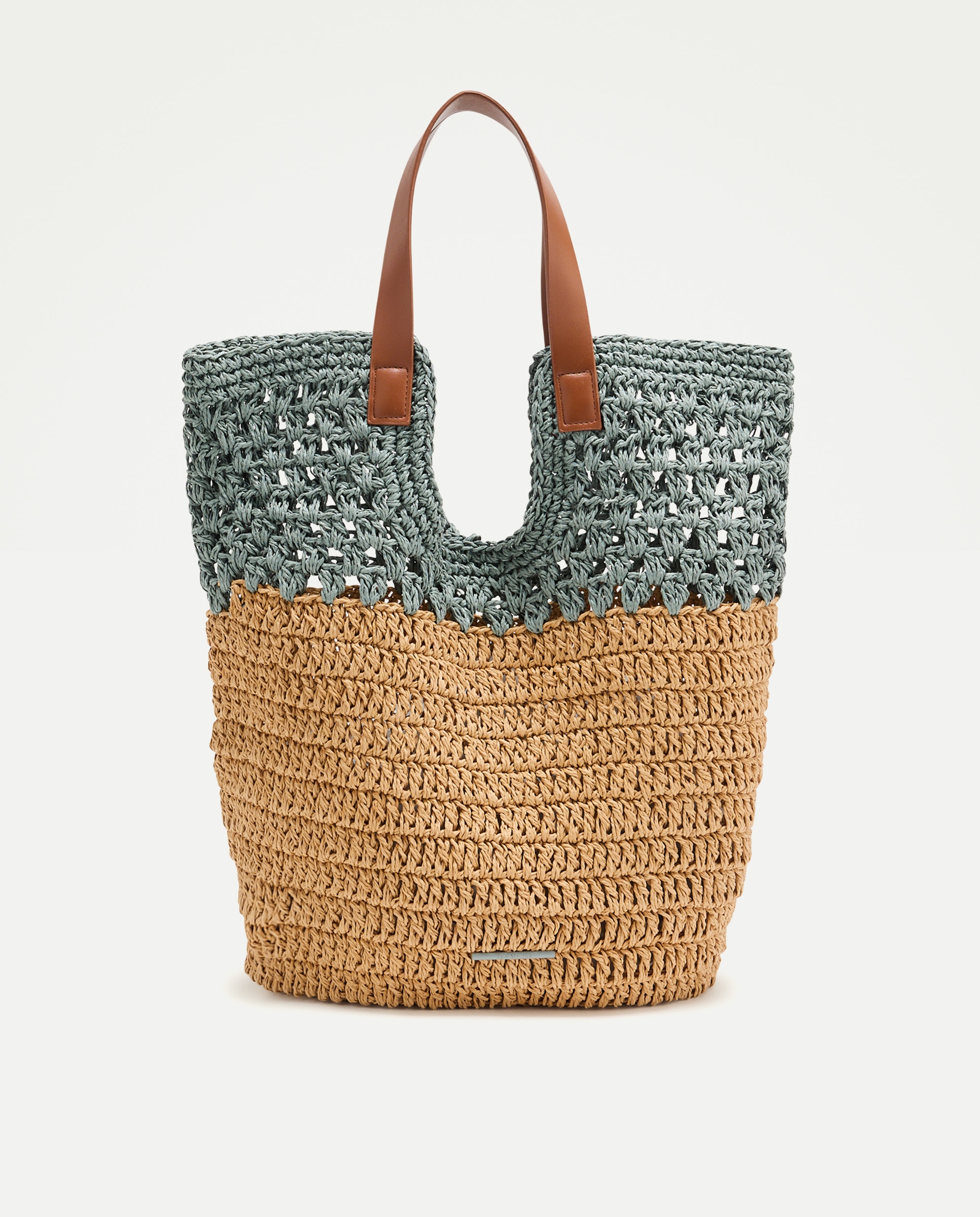 Imagem 0 de Mala Shopper com Macramé Bicolor