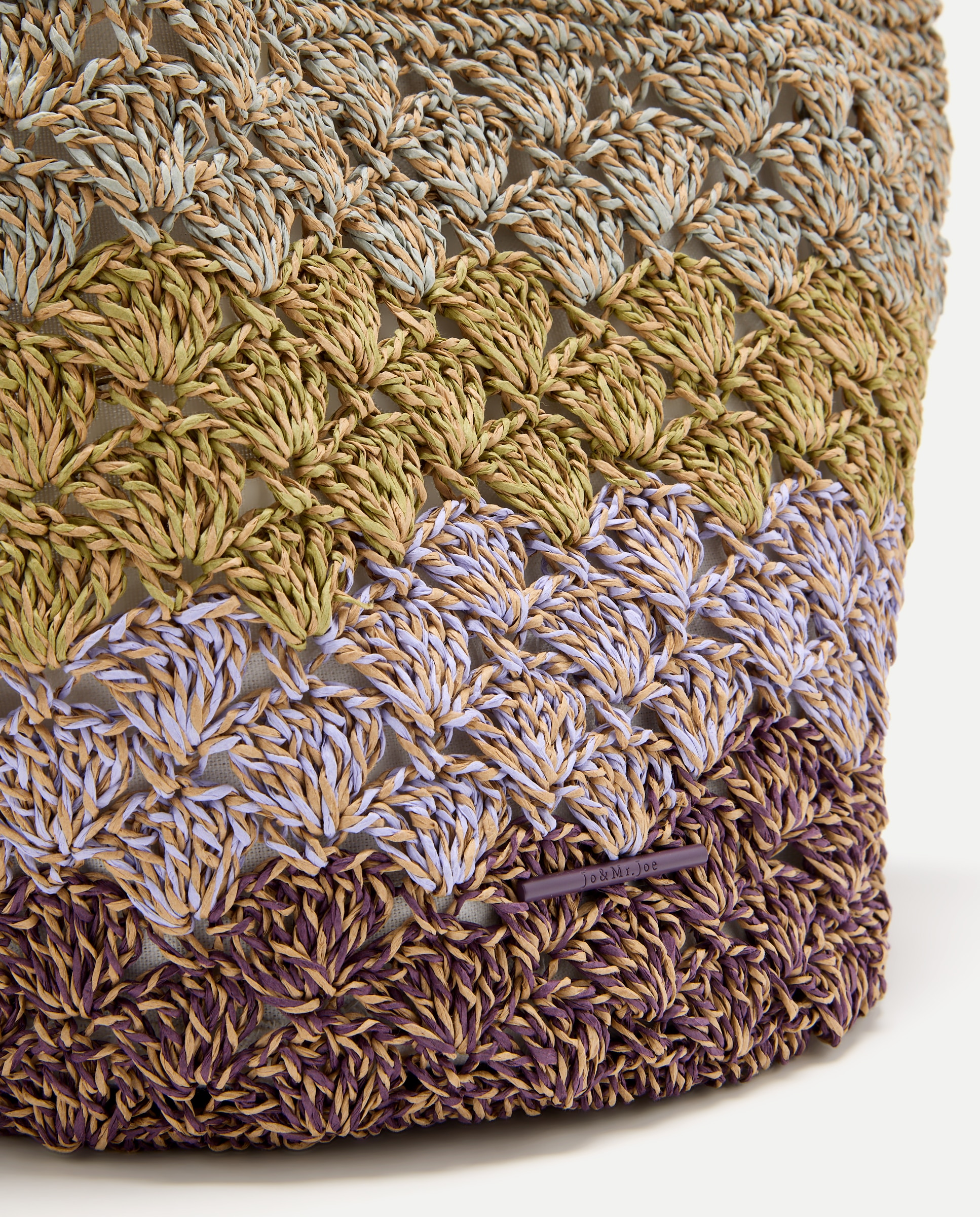 Mala de Ombro Tecida em Papel 283 Lavanda-3