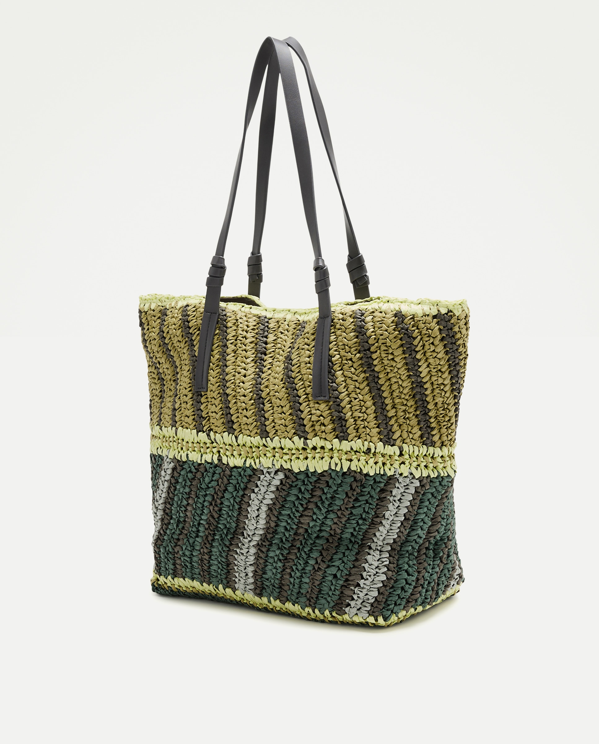 Mala Shopper de Papel em Combinação de Cores Verde-2