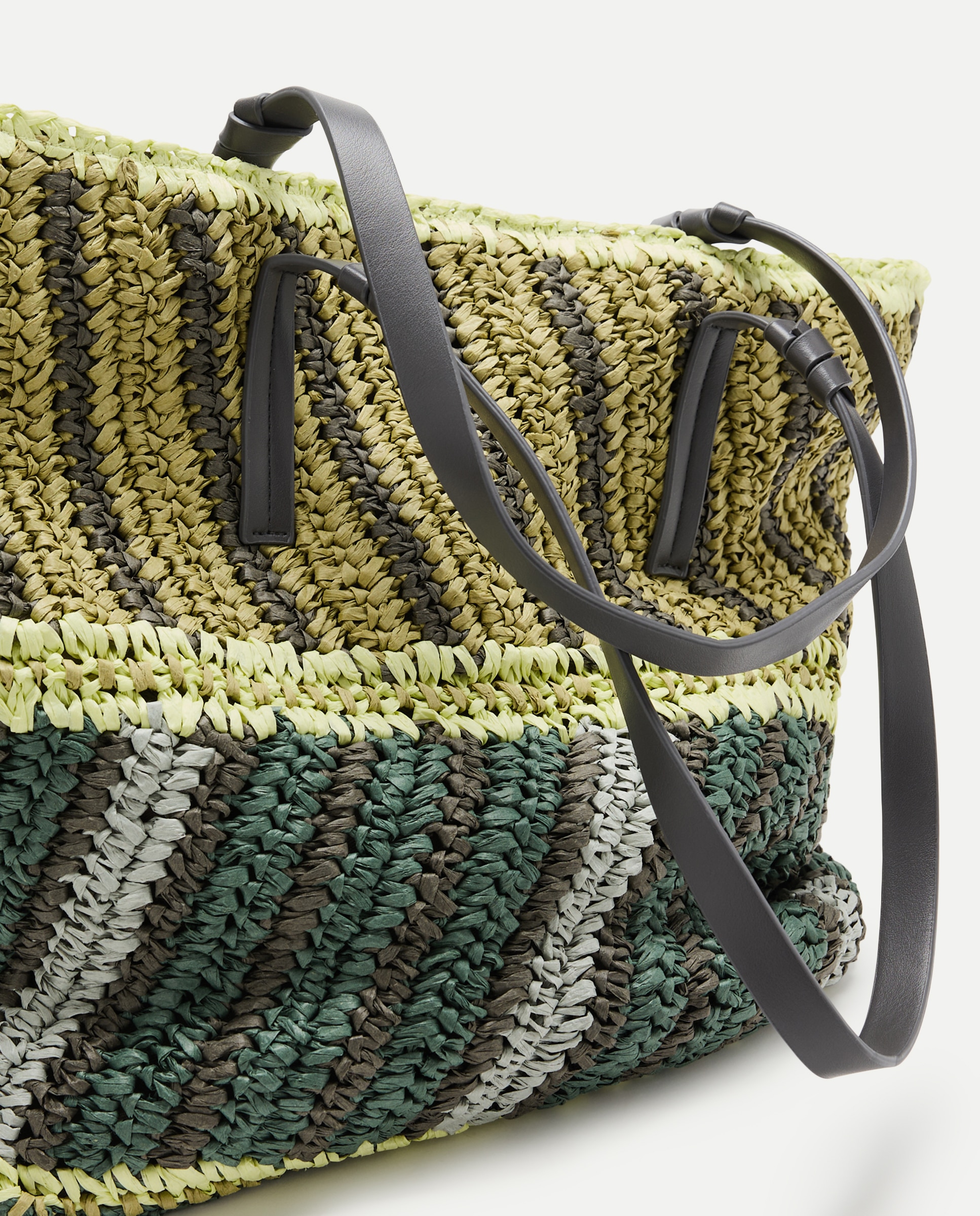 Mala Shopper de Papel em Combinação de Cores Verde-4