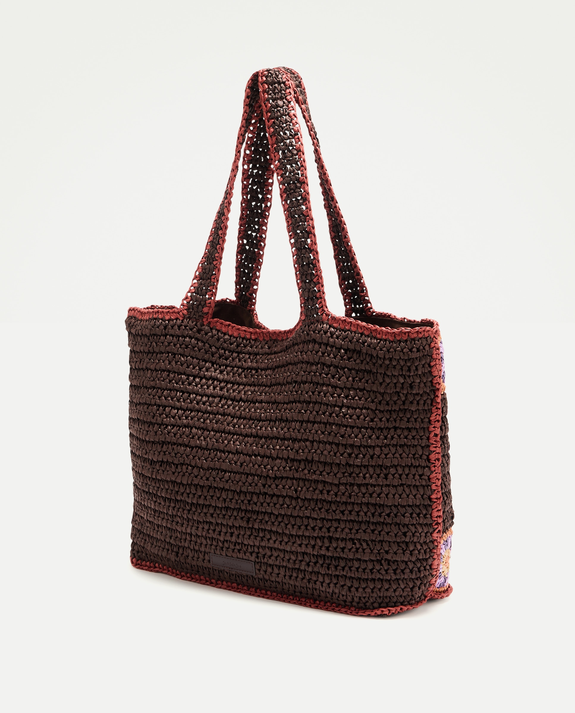 Mala Shopper com Crochet Floral 200 Rosa-2