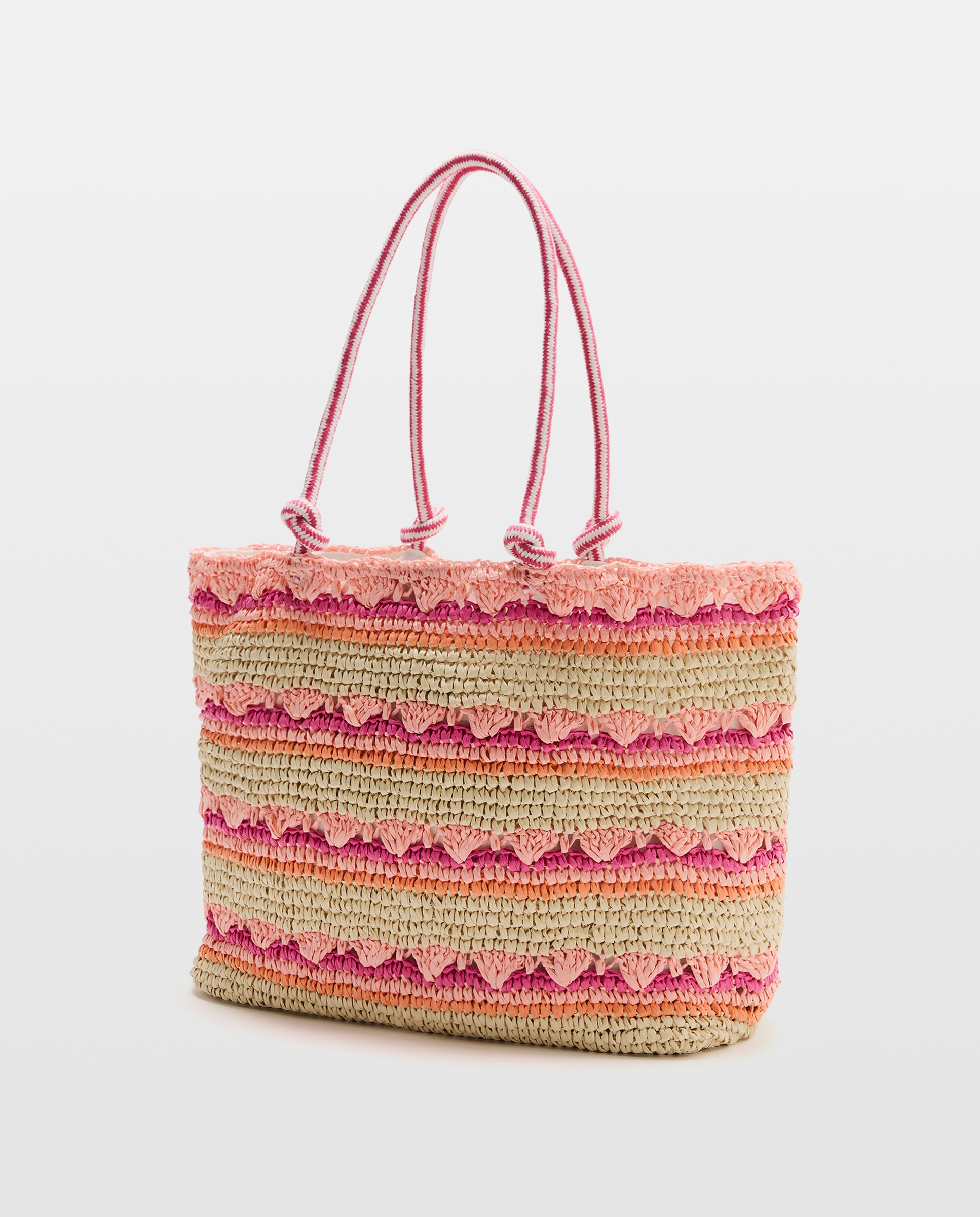Mala Shopper de Papel em Combinação de Cores 200 Rosa-2
