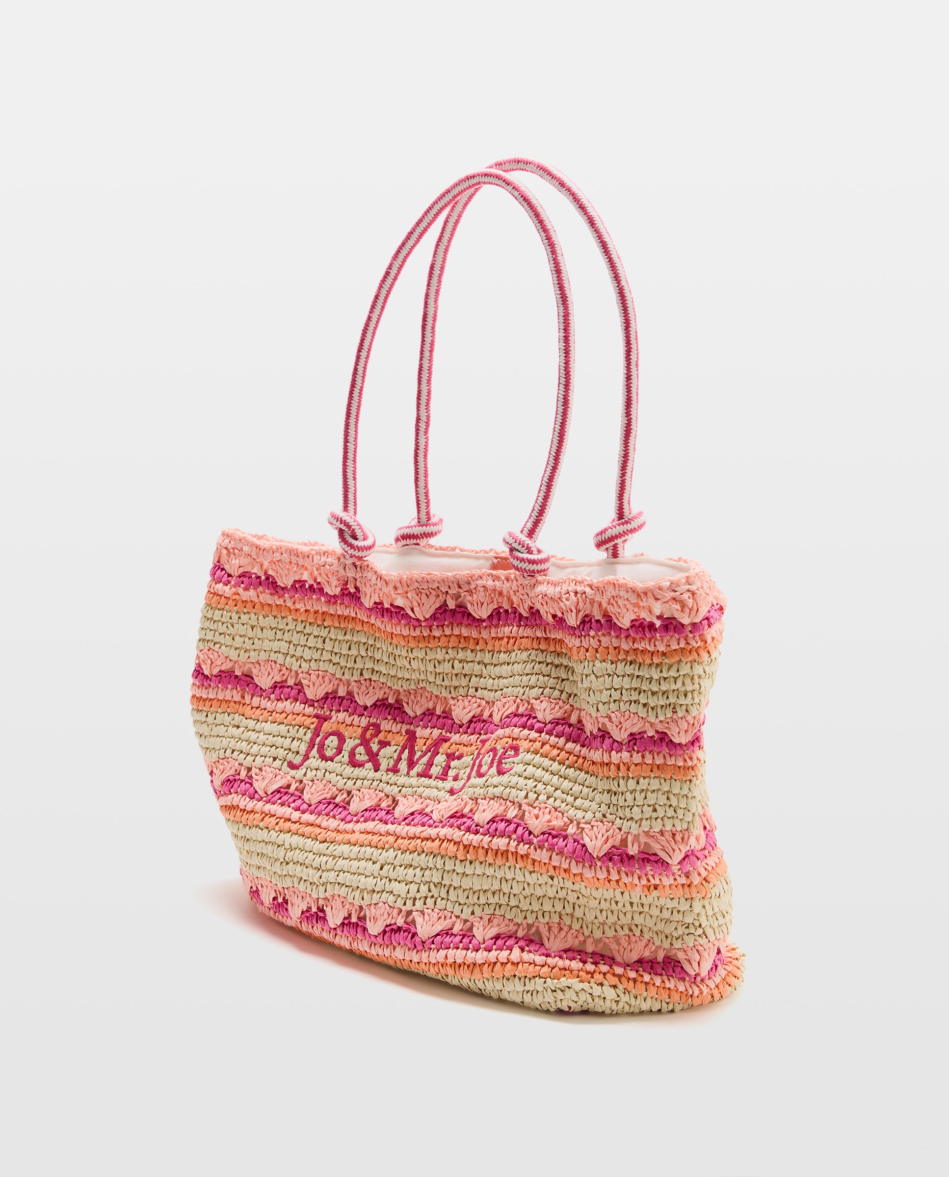 Mala Shopper de Papel em Combinação de Cores 200 Rosa-5