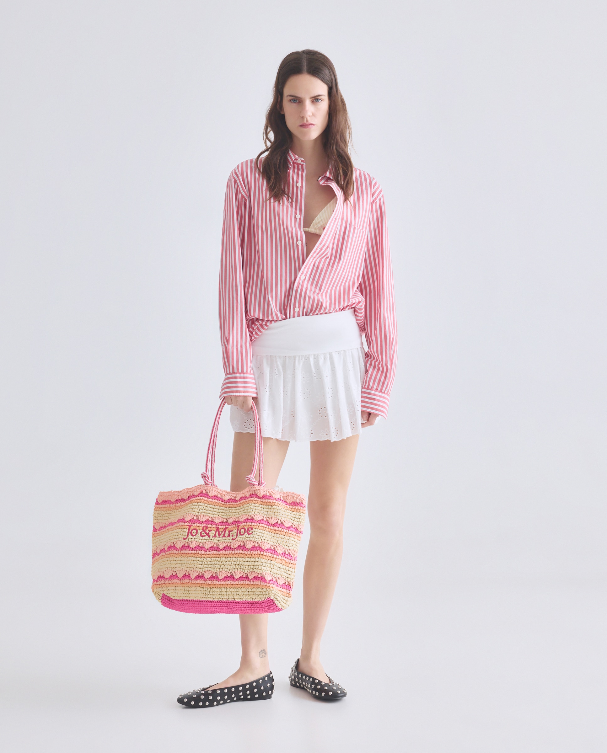 Mala Shopper de Papel em Combinação de Cores 200 Rosa-6