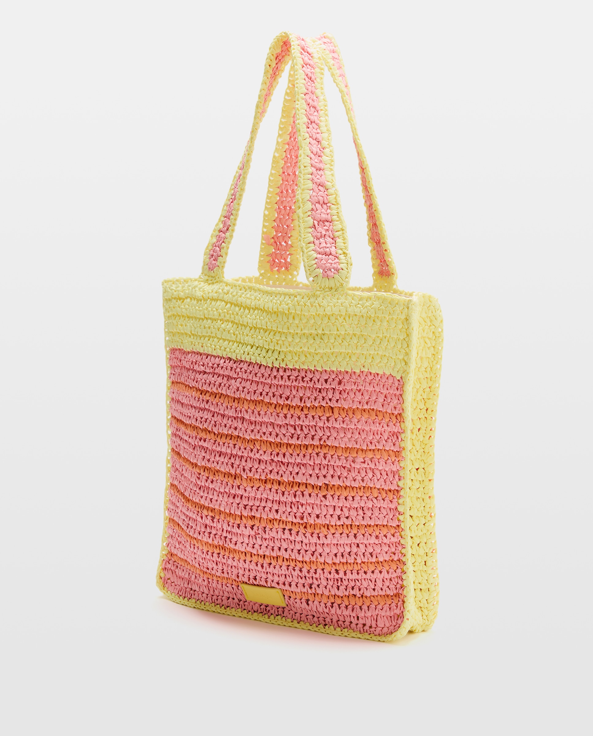 Mala Shopper com Bordado de Concha 200 Rosa-2