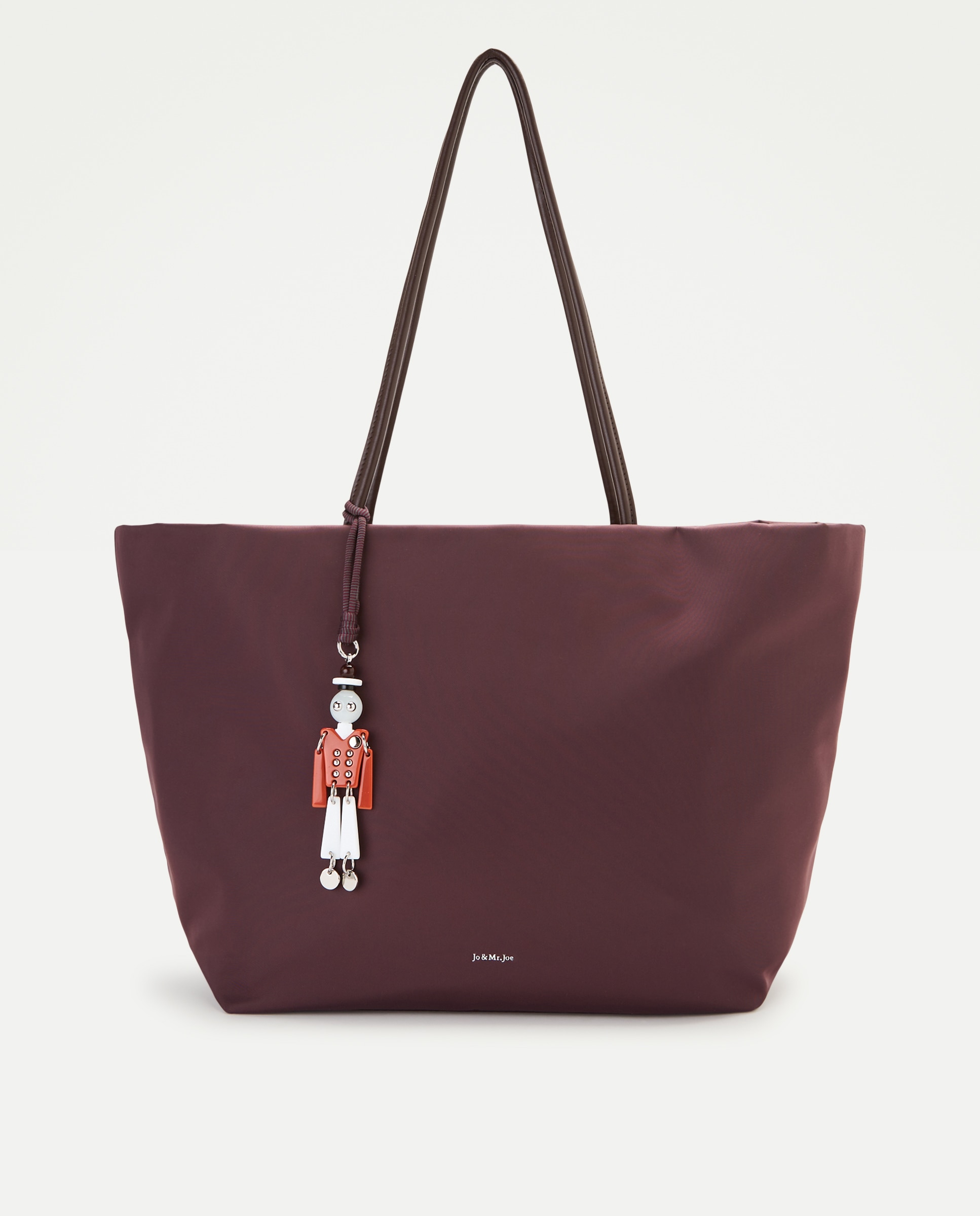 Bolso shopping de nylon con charm - Jo & Mr. Joe - Morado Morado-1