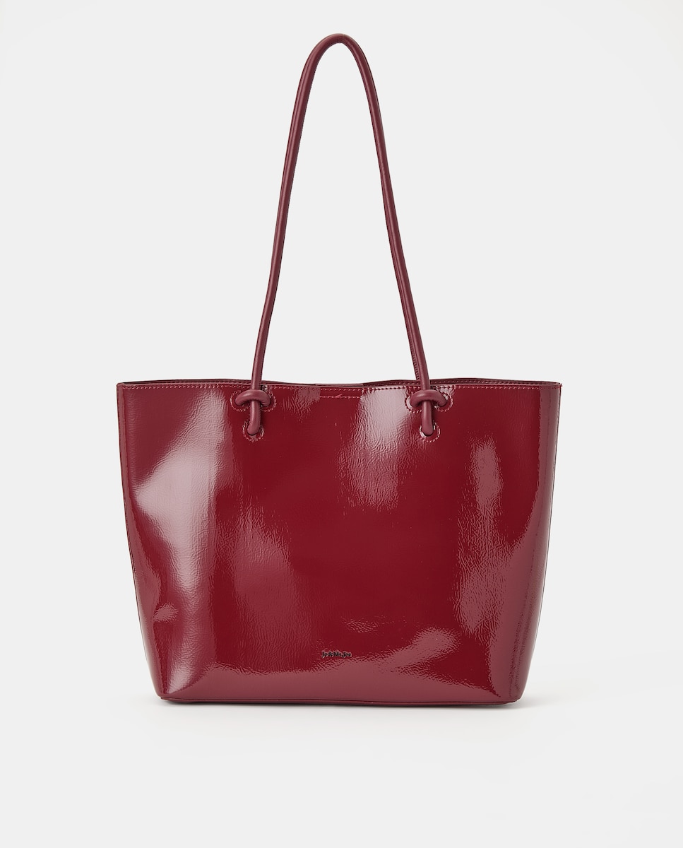 Mala Shopper de Verniz 600 Vermelho-1