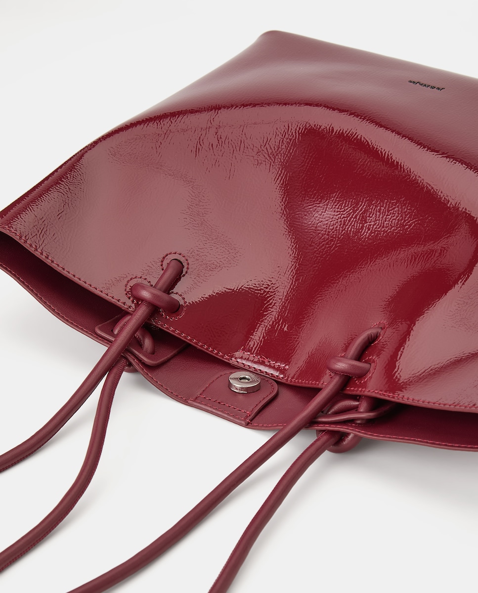 Mala Shopper de Verniz 600 Vermelho-4