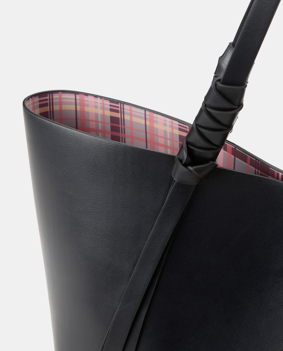 Mala Shopper com Alças Entrançadas Preto-4