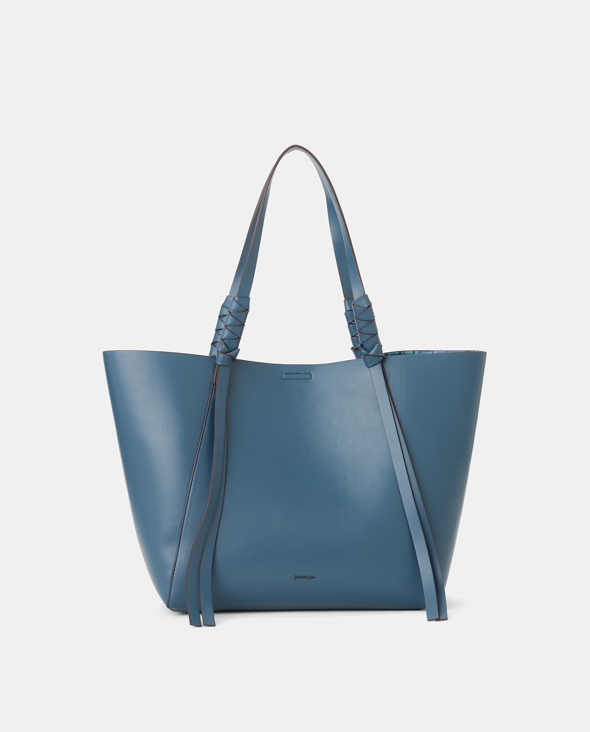 Mala Shopper com Alças Entrançadas 400 Azul-1