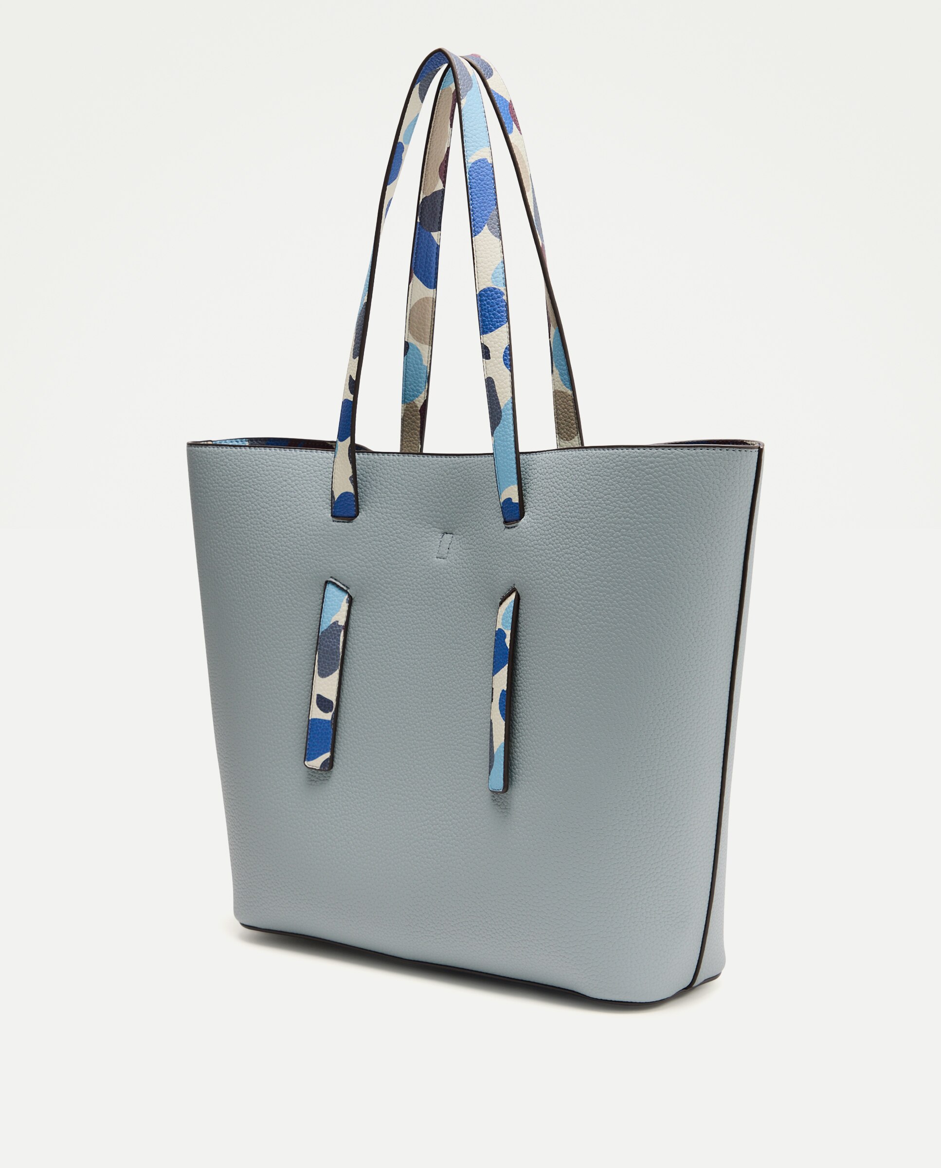Bolso shopping con asa estampada - Jo & Mr. Joe - 120 Crudo 400 Azul-2