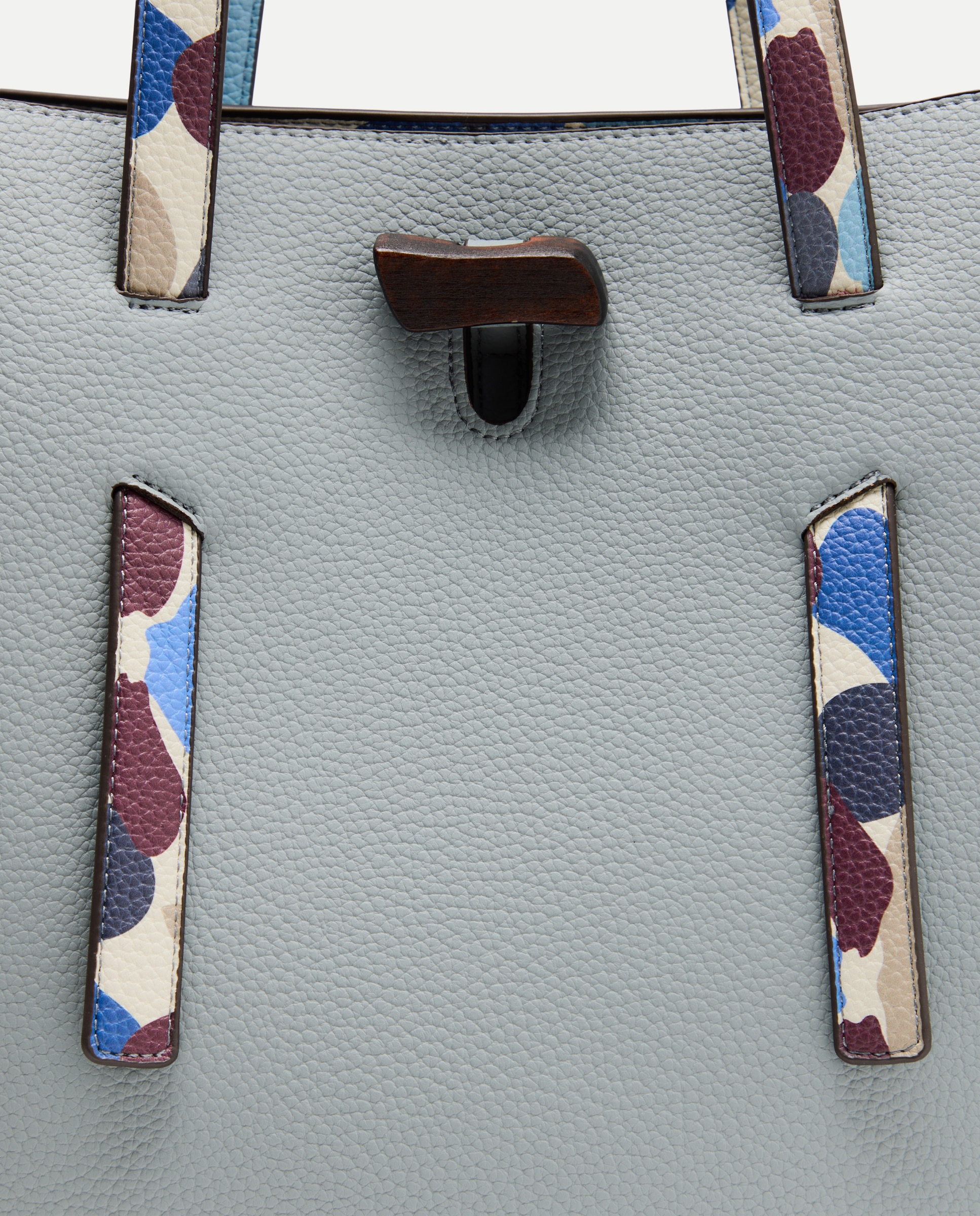 Bolso shopping con asa estampada - Jo & Mr. Joe - 120 Crudo 400 Azul-4