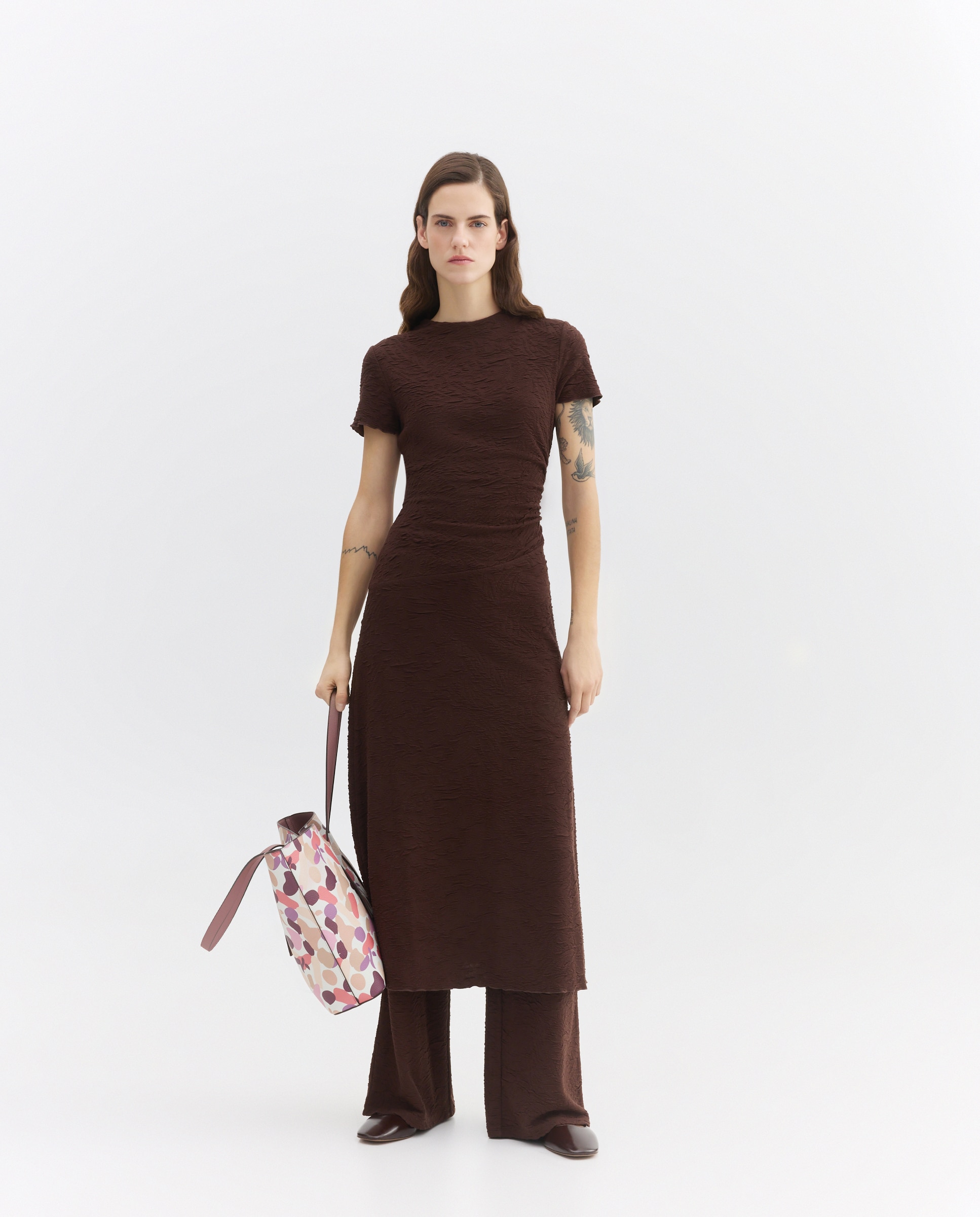 Mala Shopper com Alça Estampada Rosa-6
