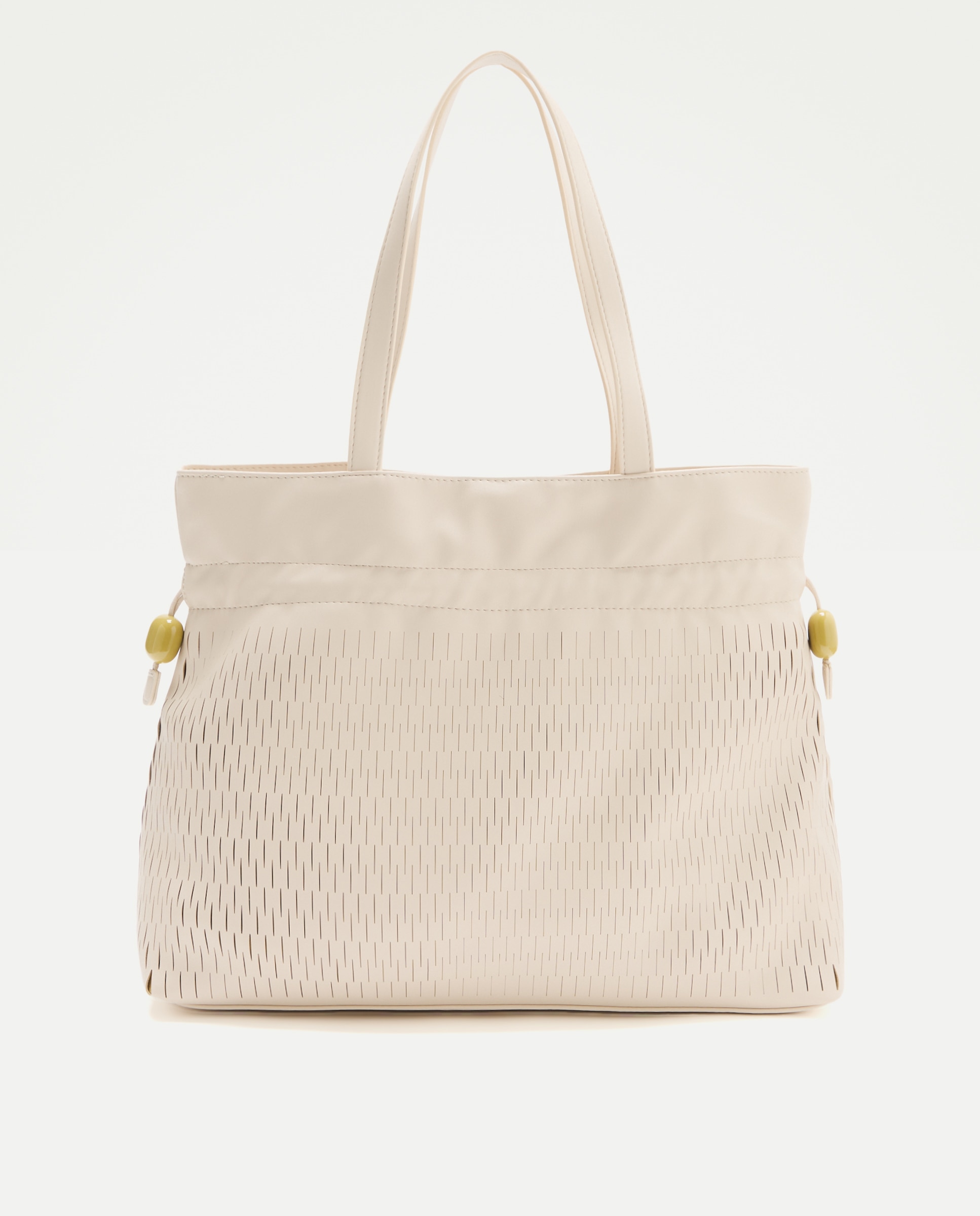 Mala Shopper com Detalhe de Cortes 120 Cru-1