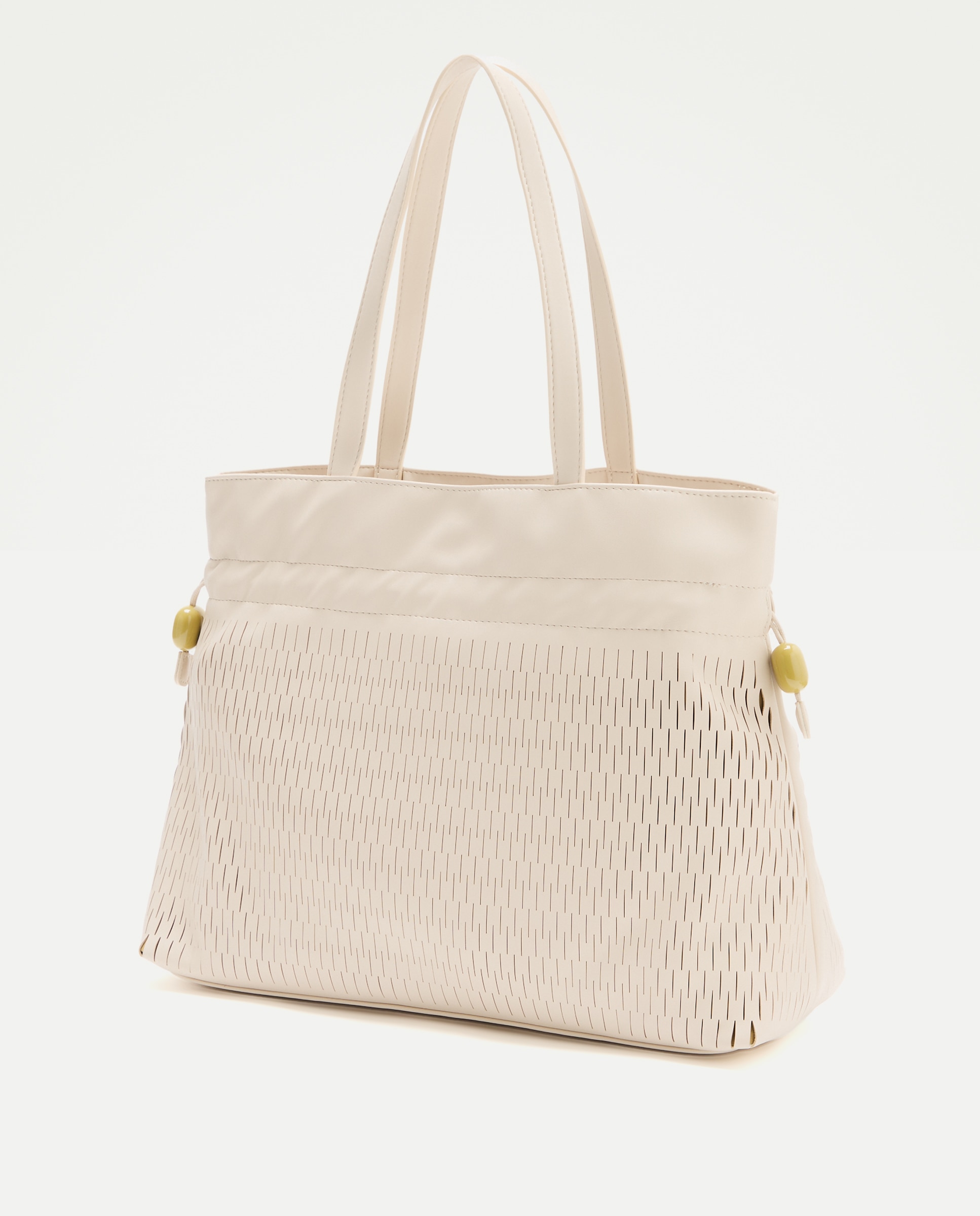 Mala Shopper com Detalhe de Cortes 120 Cru-2