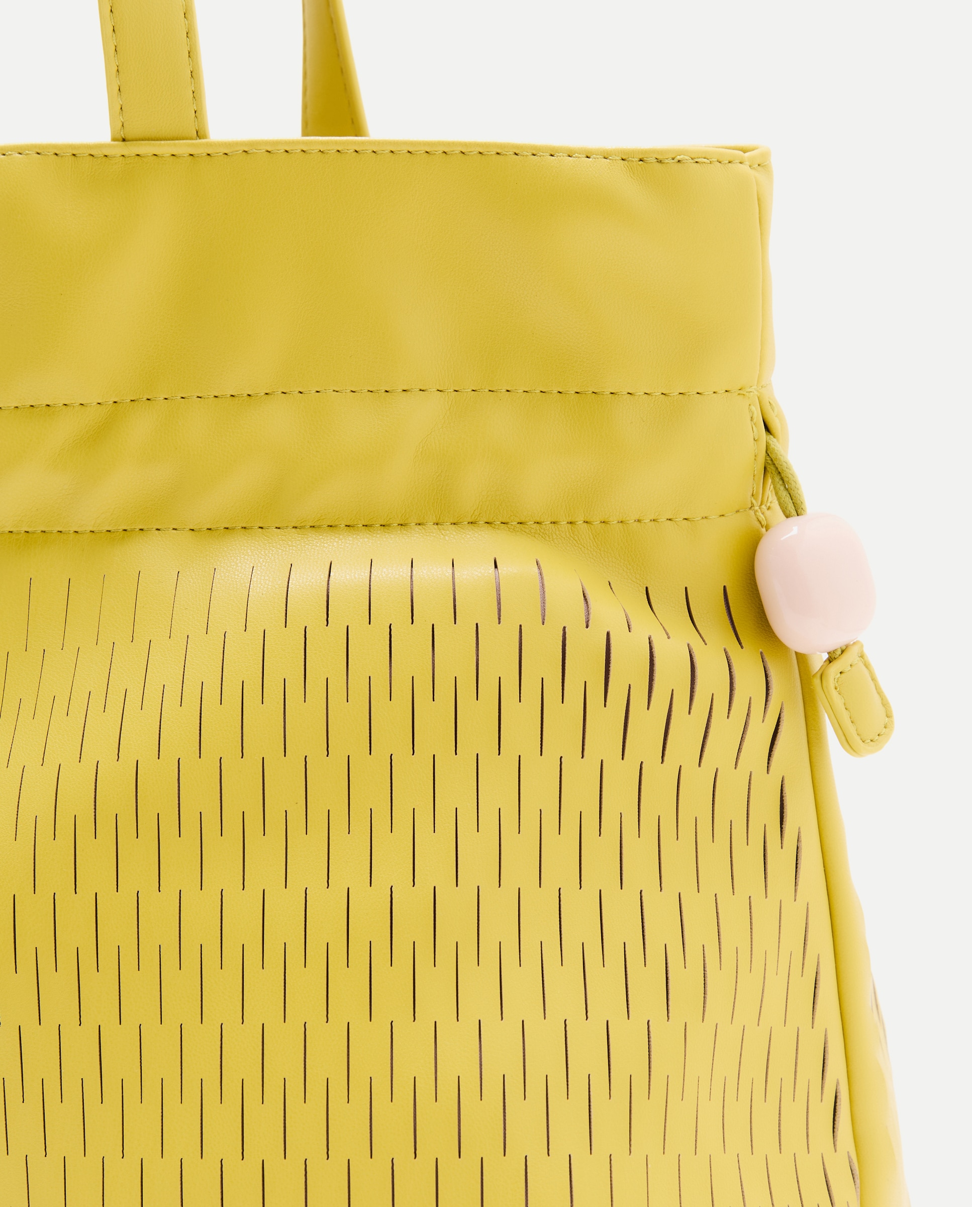 Mala Shopper com Detalhe de Cortes 300 Amarelo-4