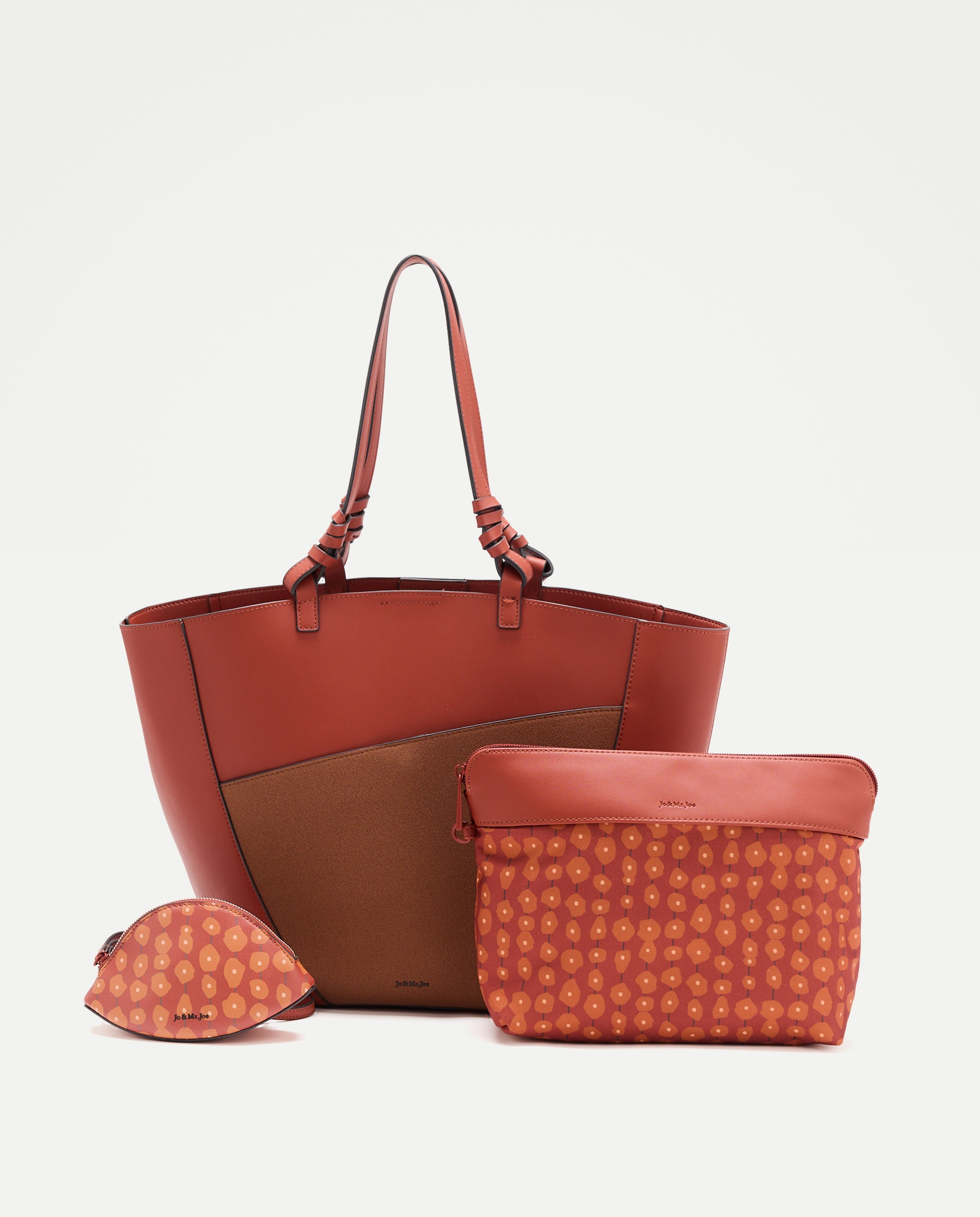Mala Shopper com Conta e Estampado 770 Terracota-3