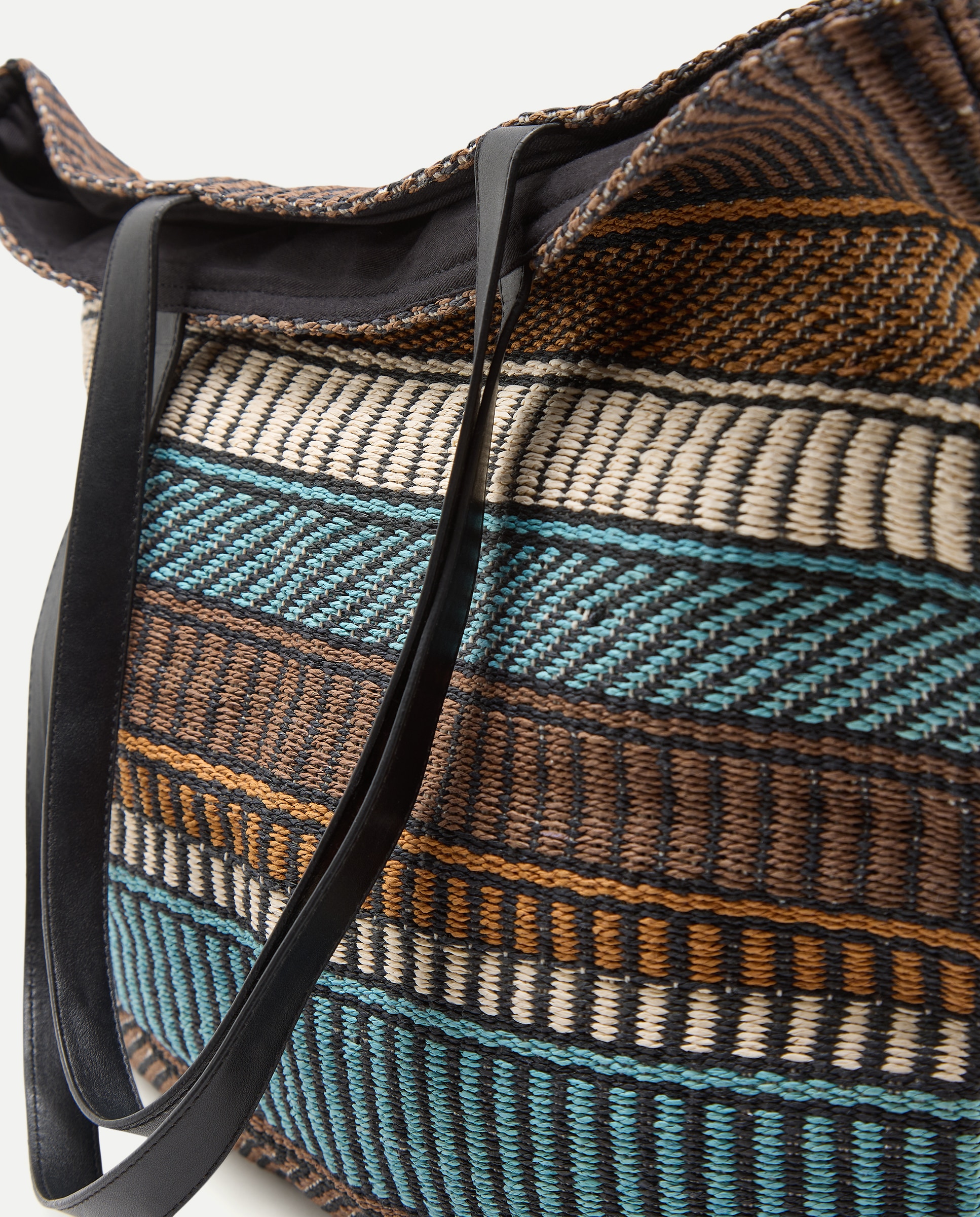 Bolso shopping con colores combinados - Jo & Mr. Joe - Marrón Marrón-3