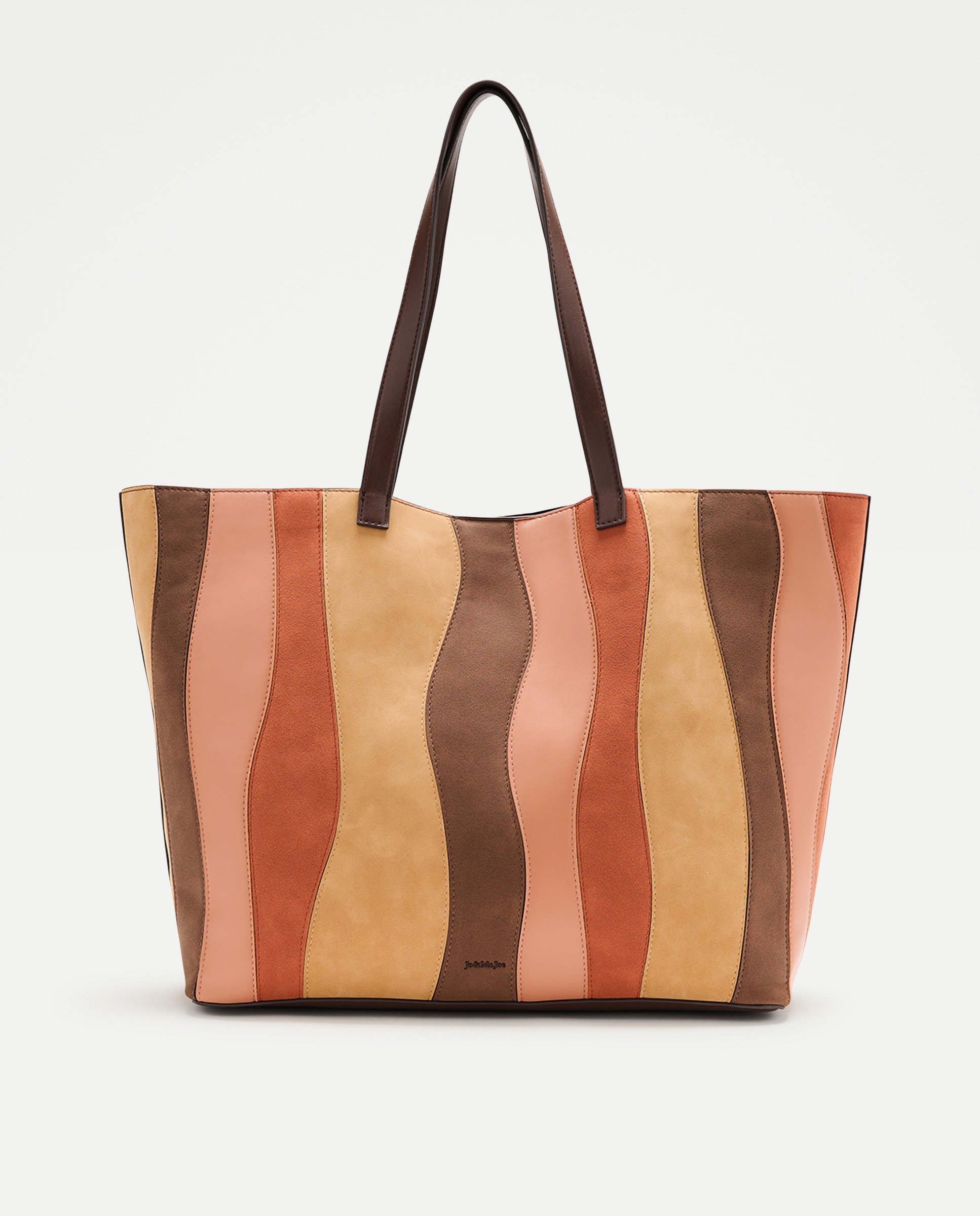 Imagen 0 de Bolso shopper con patchwork y materiales combinados 660 Naranja