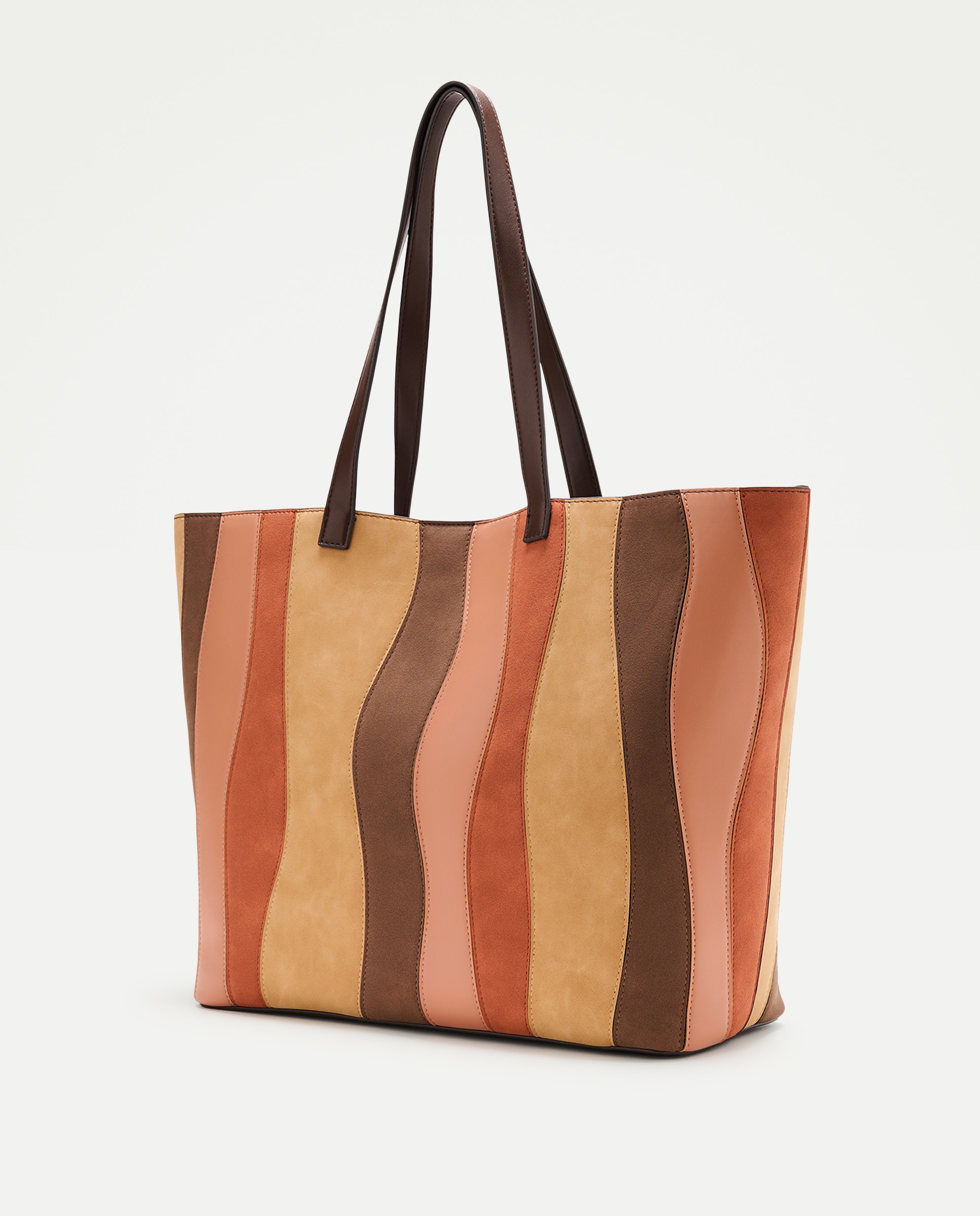 Bolso shopper con patchwork y materiales combinados - Jo & Mr. Joe - 660 Naranja 660 Naranja-2