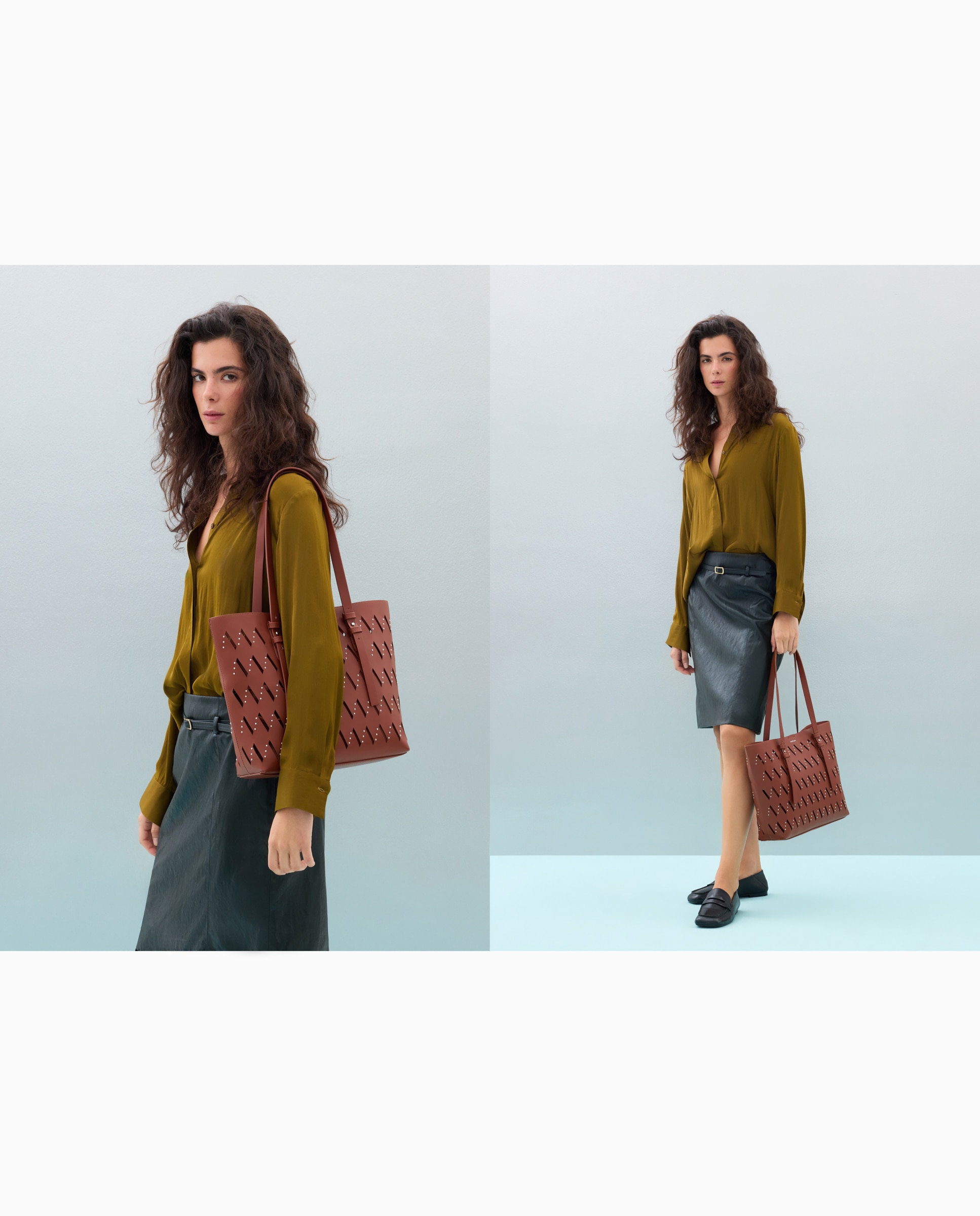 Mala Shopper com Perfurado e Tachas 730 Camel-6