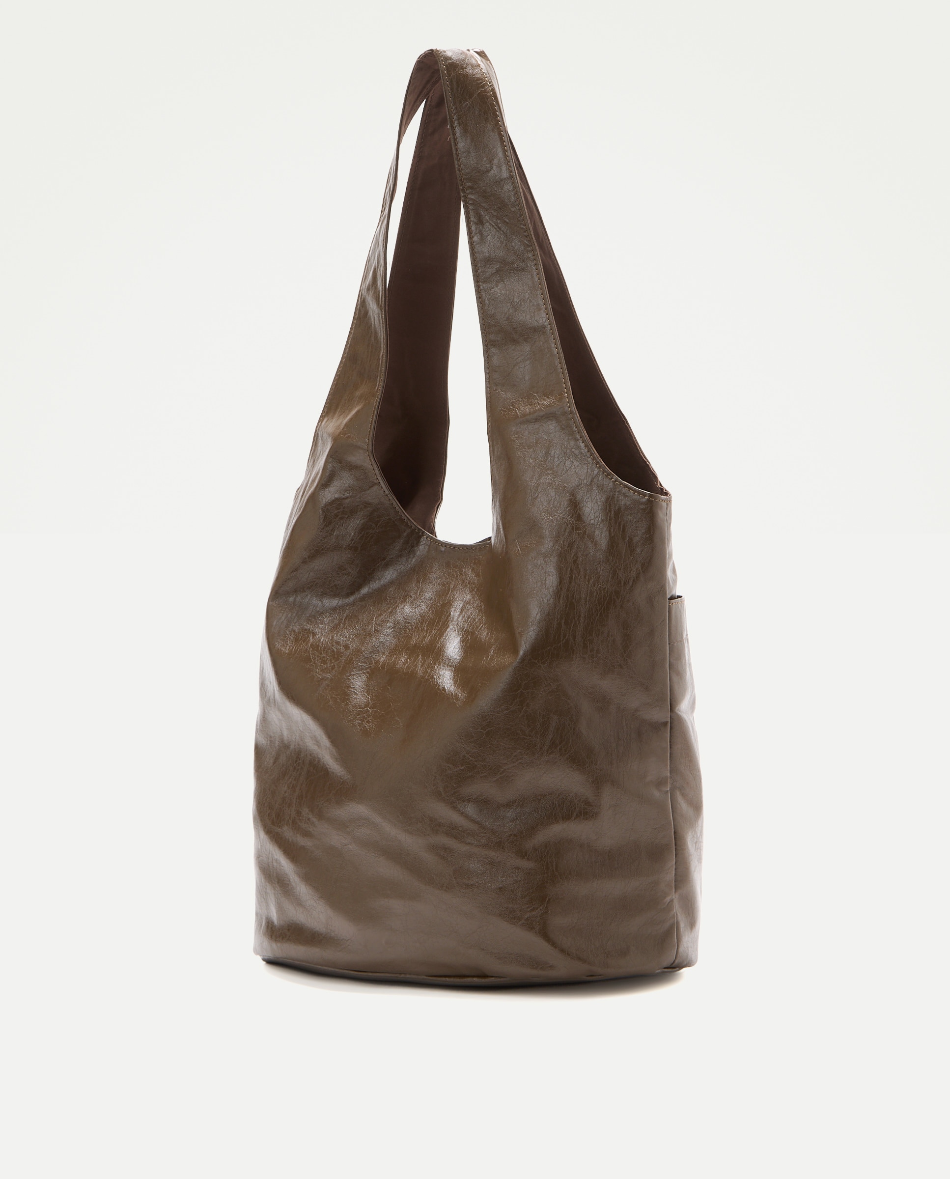 Mala Shopper com Bolsos Castanho-2