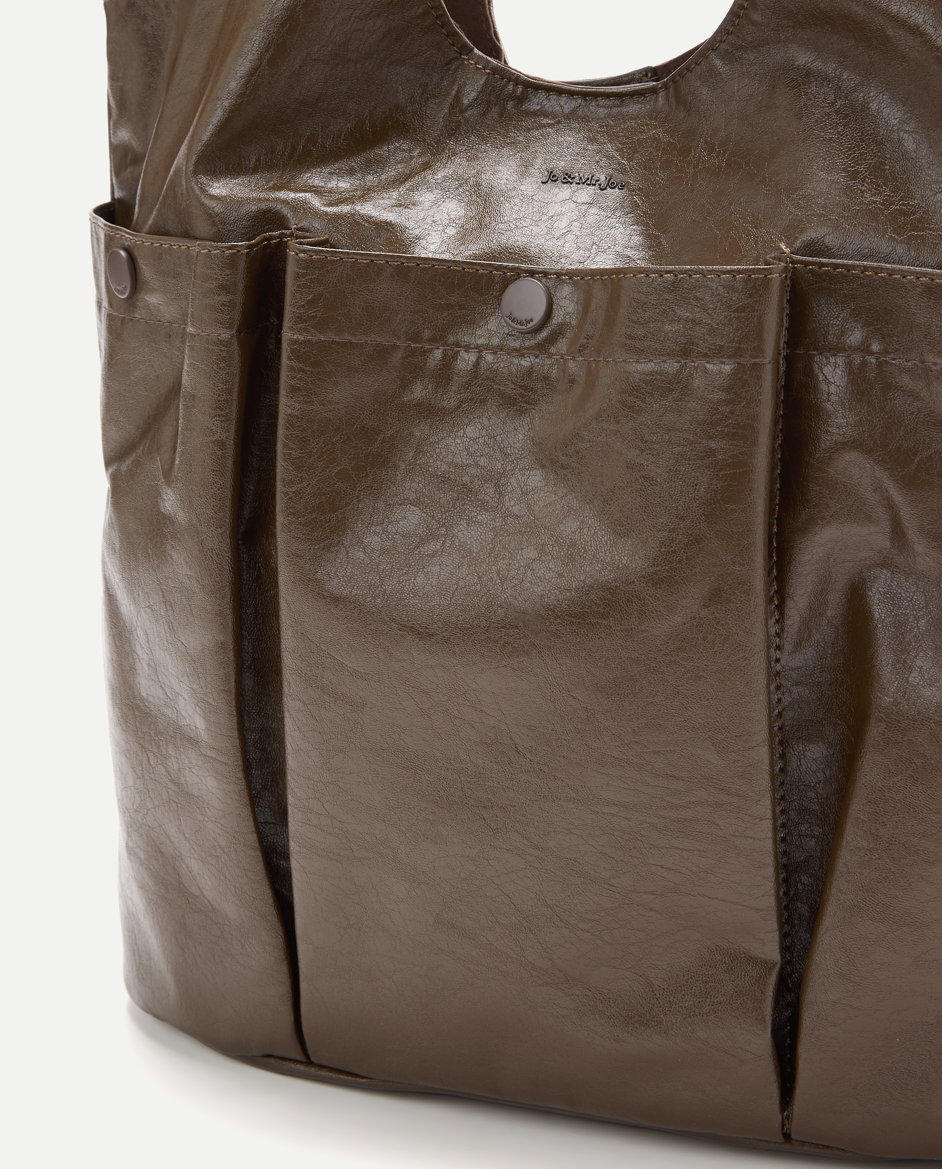 Mala Shopper com Bolsos Castanho-3
