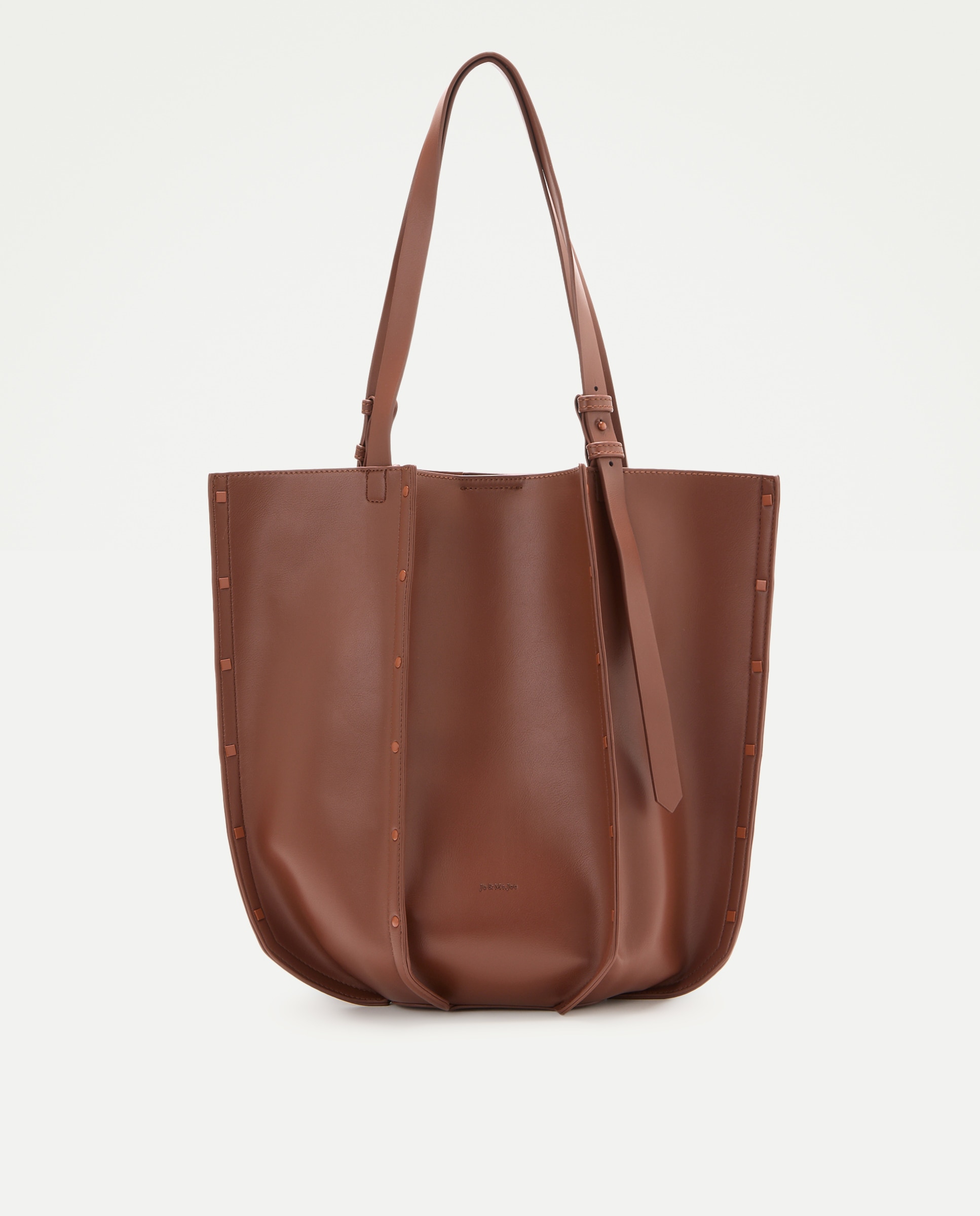 Mala Shopper com Adorno de Tachas Chocolate-1