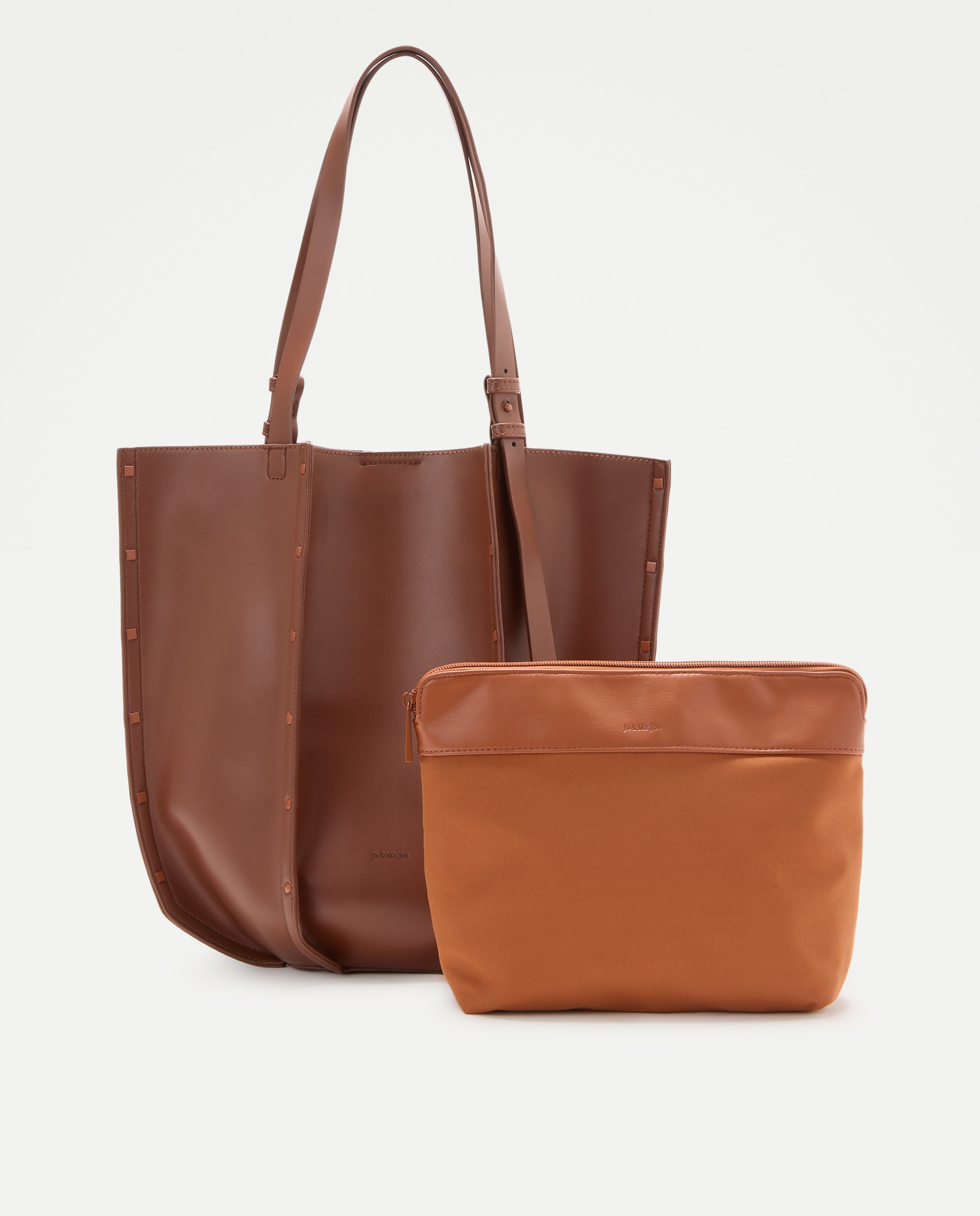 Mala Shopper com Adorno de Tachas Chocolate-3