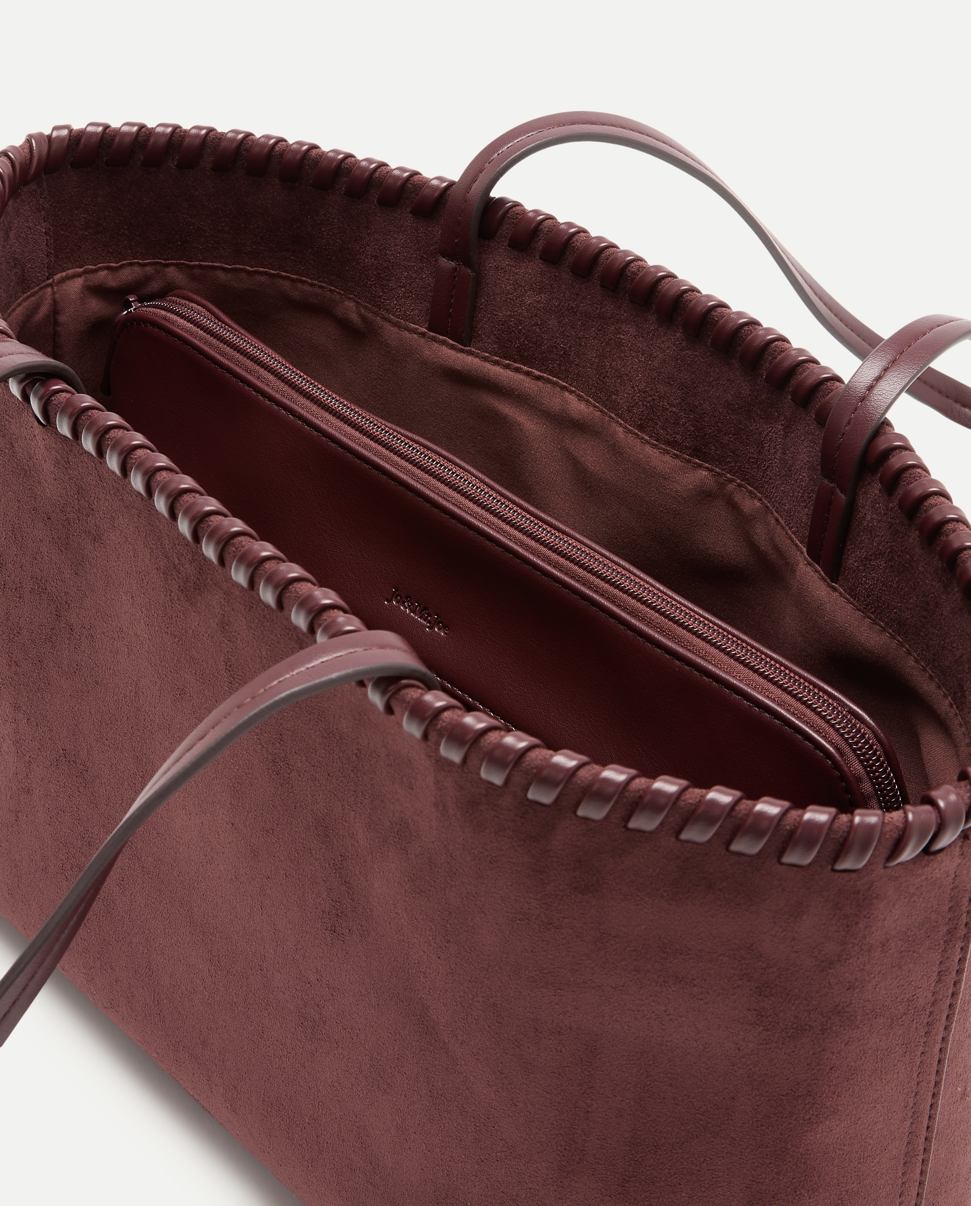 Mala Shopper com Pespontos e Pedraria Bordeaux-5