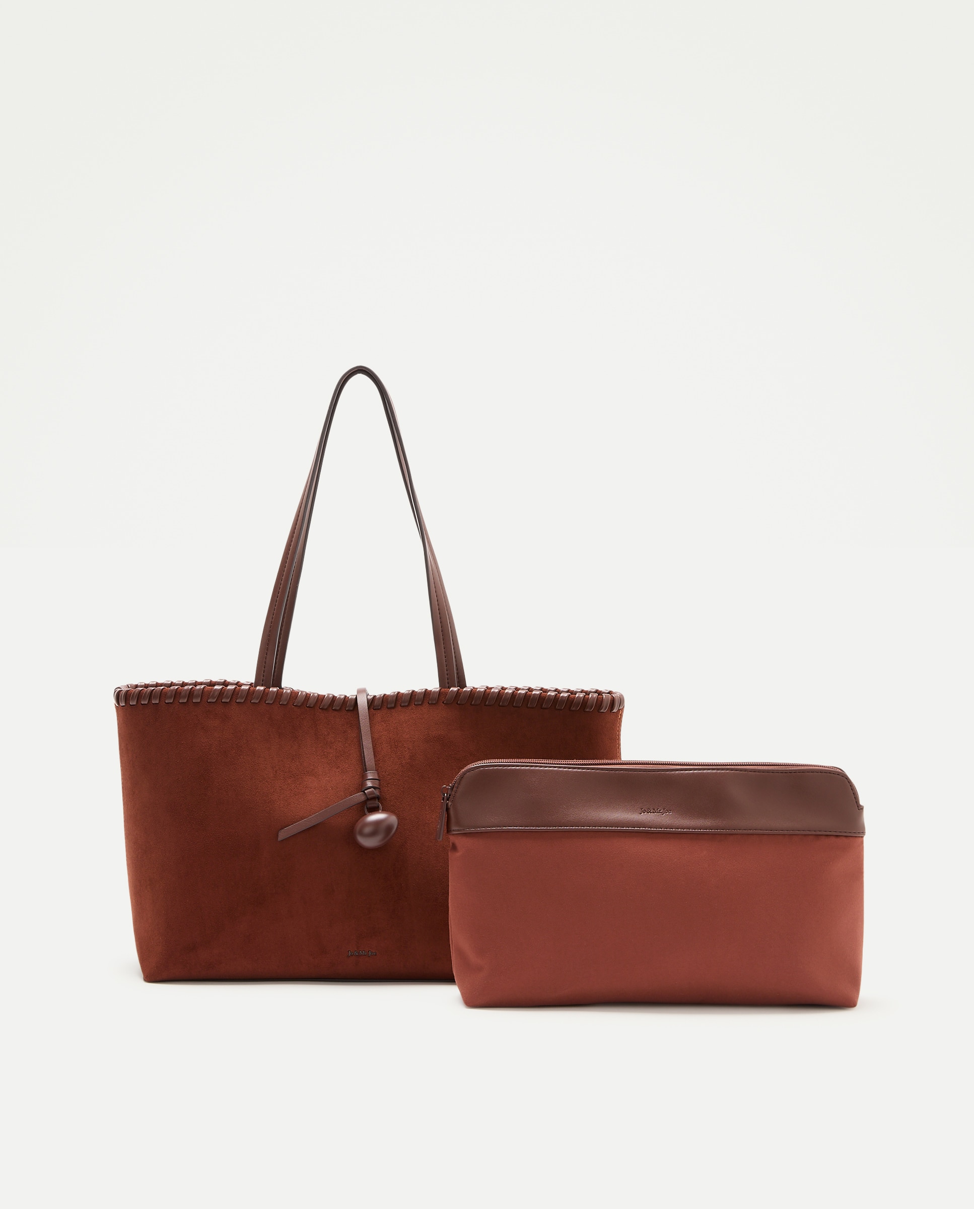 Bolso shopping con pespuntes y pedrería - Jo & Mr. Joe - 730 Camel 730 Camel-3