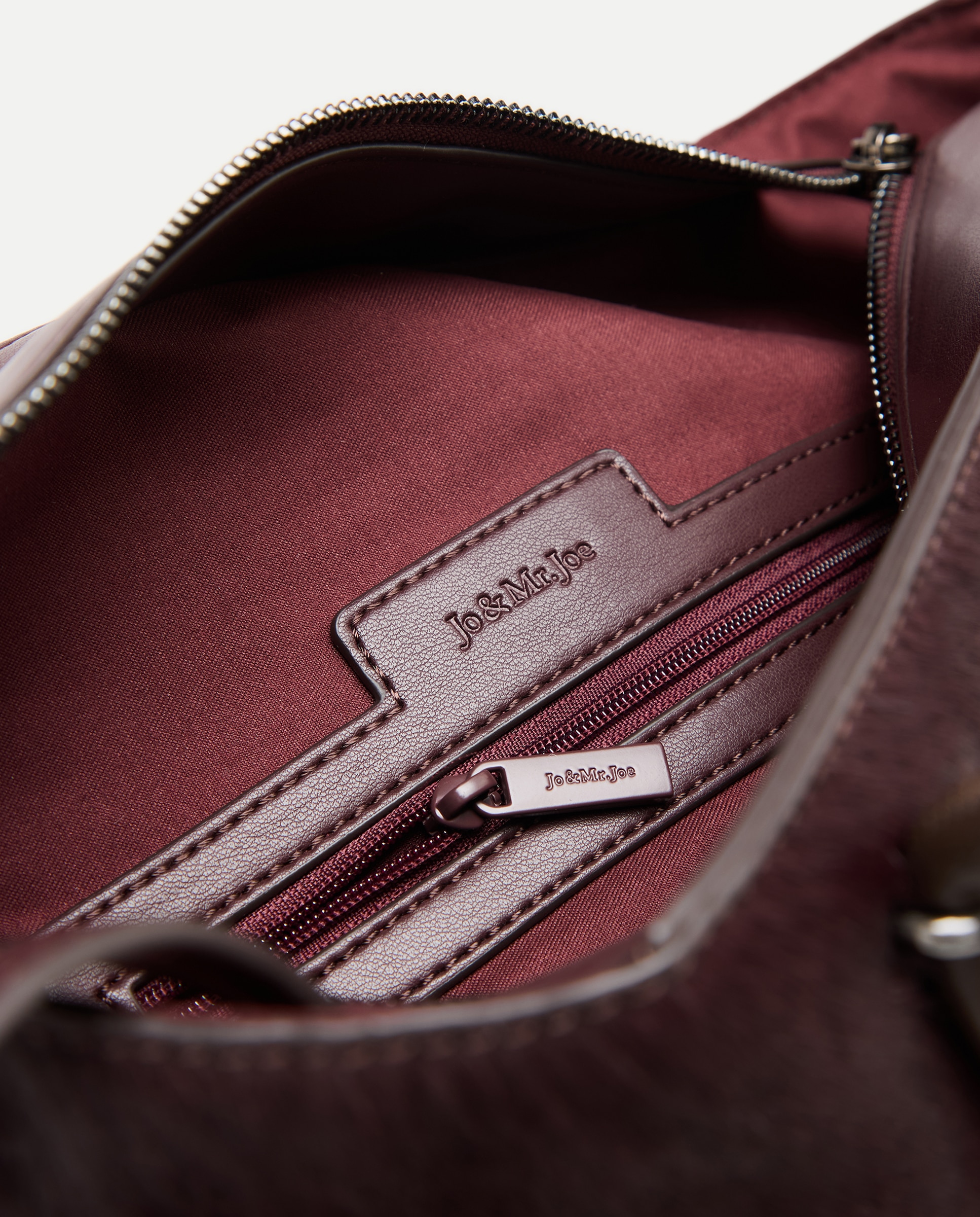 Bolso shopping piel - Jo & Mr. Joe - Burdeos Burdeos-4