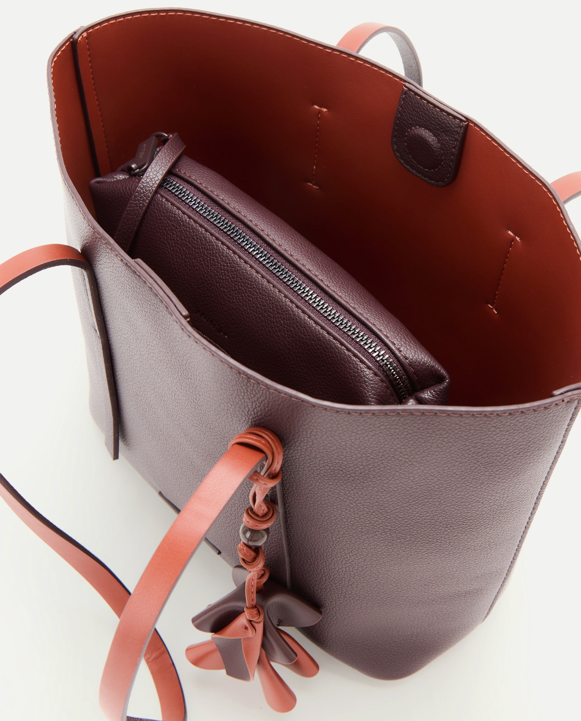 Mala Shopper com Conta Floral Bordeaux-5