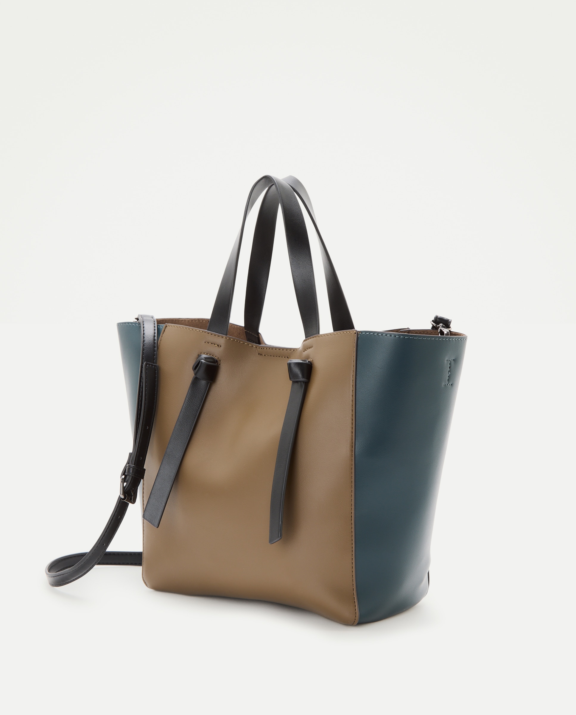 Bolso shopper tricolor - Jo & Mr. Joe - Negro Negro-2