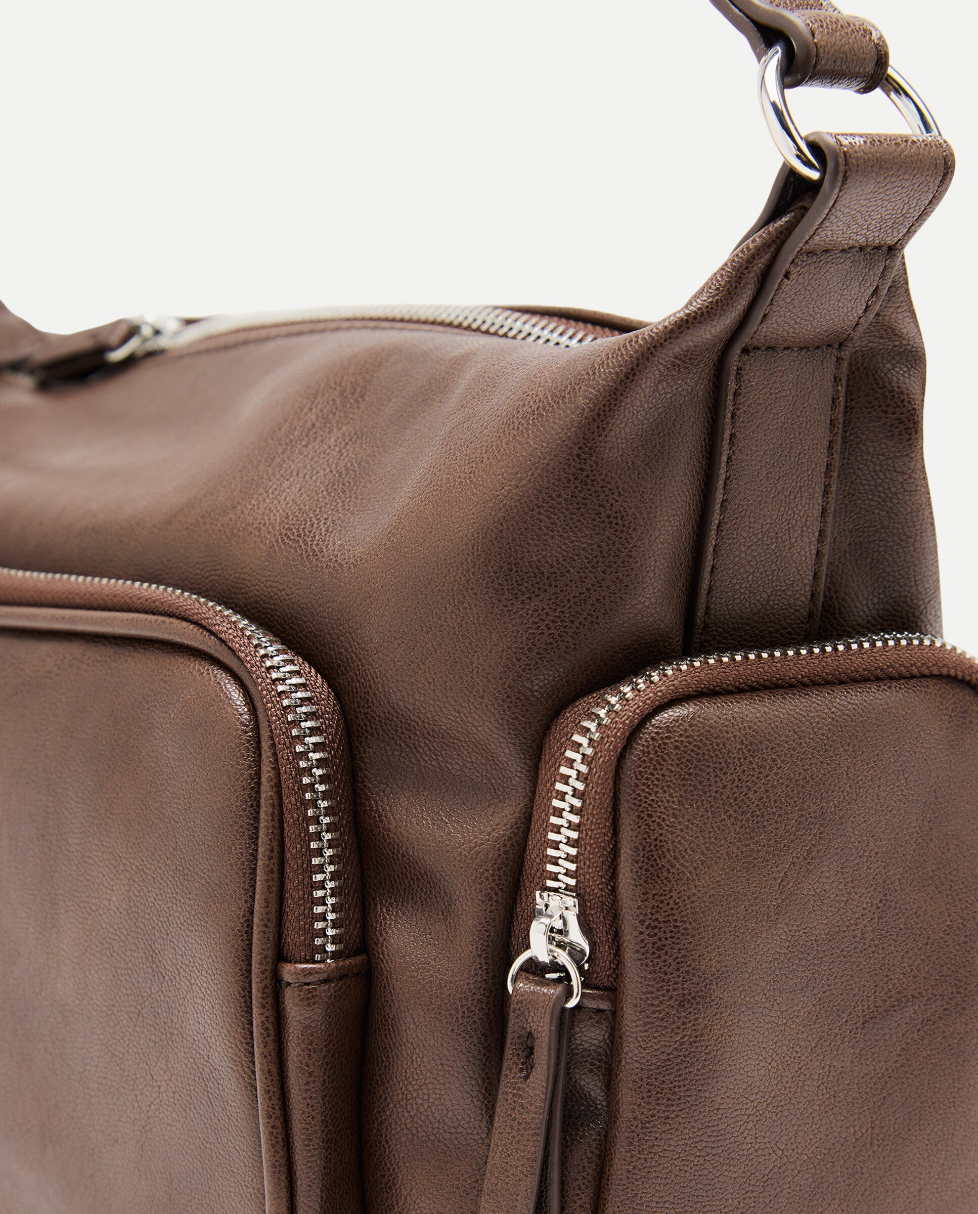 Mala Shopper com Bolsos Chocolate-5