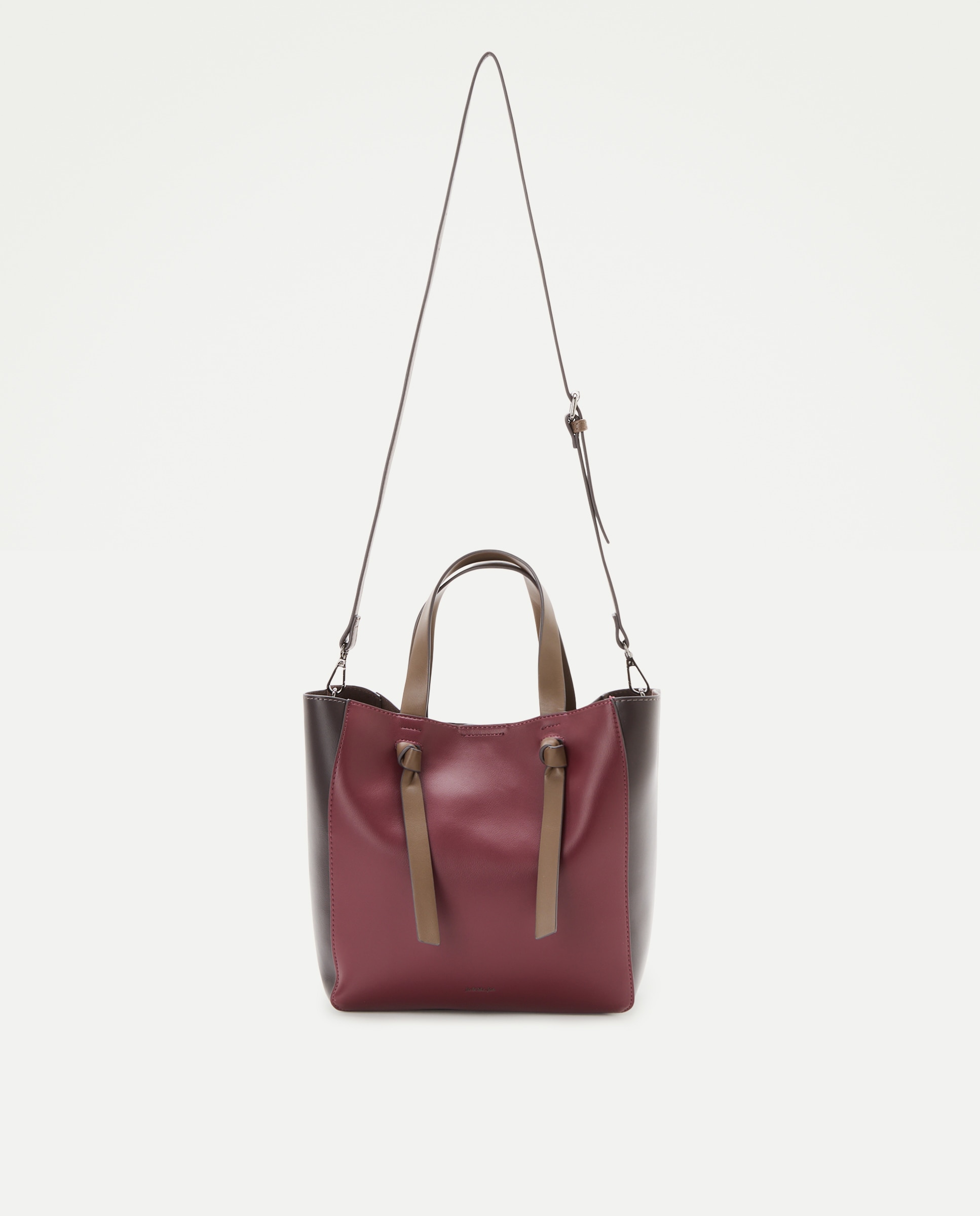 Bolso shopper tricolor - Jo & Mr. Joe - Burdeos Burdeos-1