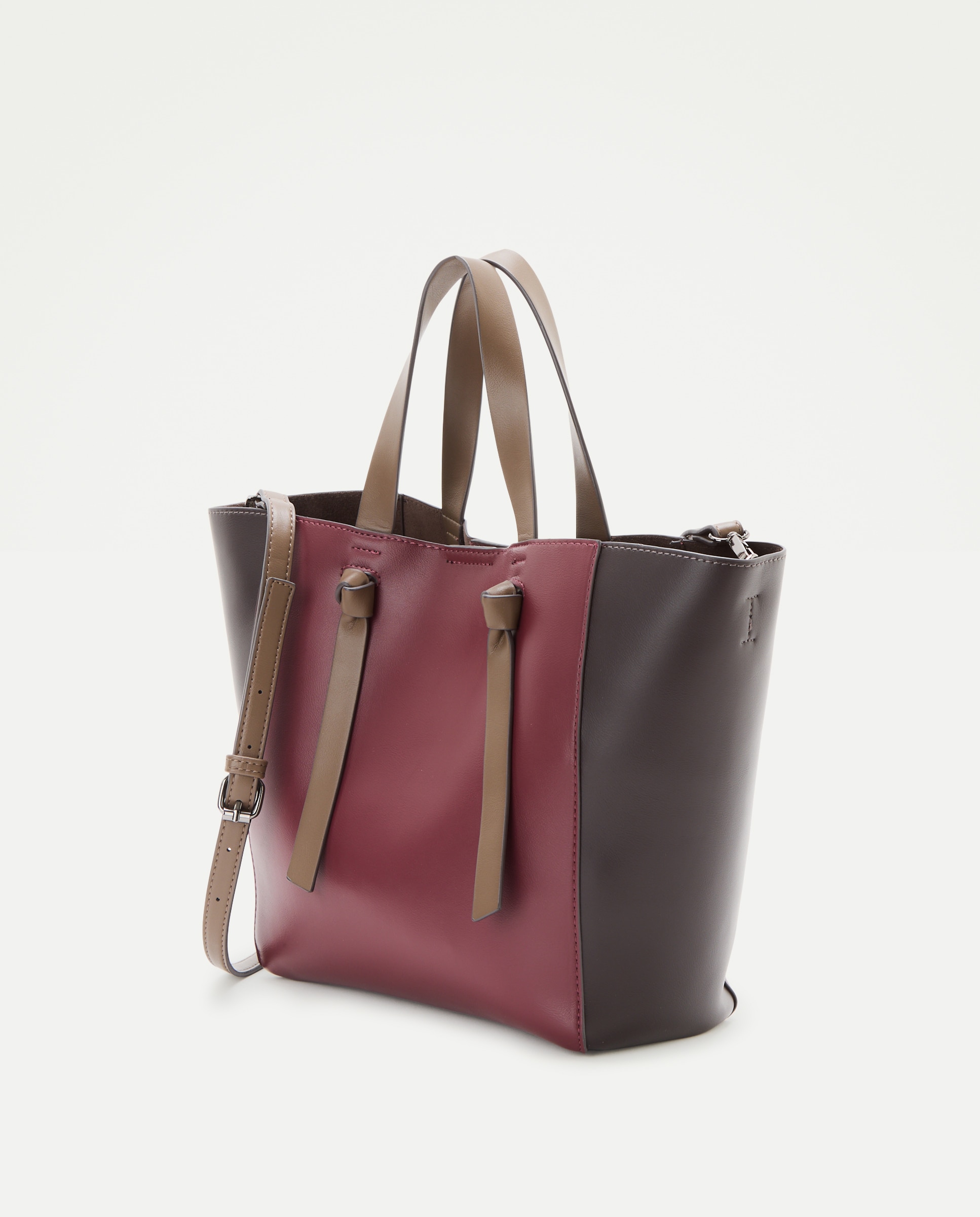 Bolso shopper tricolor - Jo & Mr. Joe - Burdeos Burdeos-2