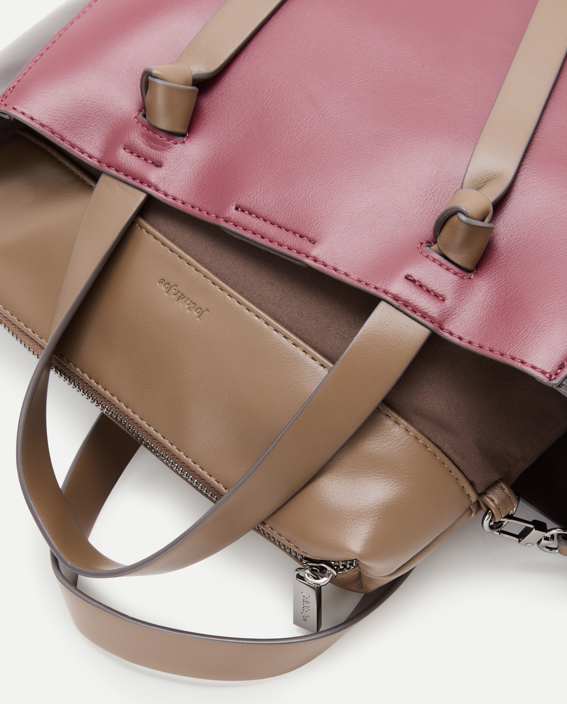 Bolso shopper tricolor - Jo & Mr. Joe - Burdeos Burdeos-5