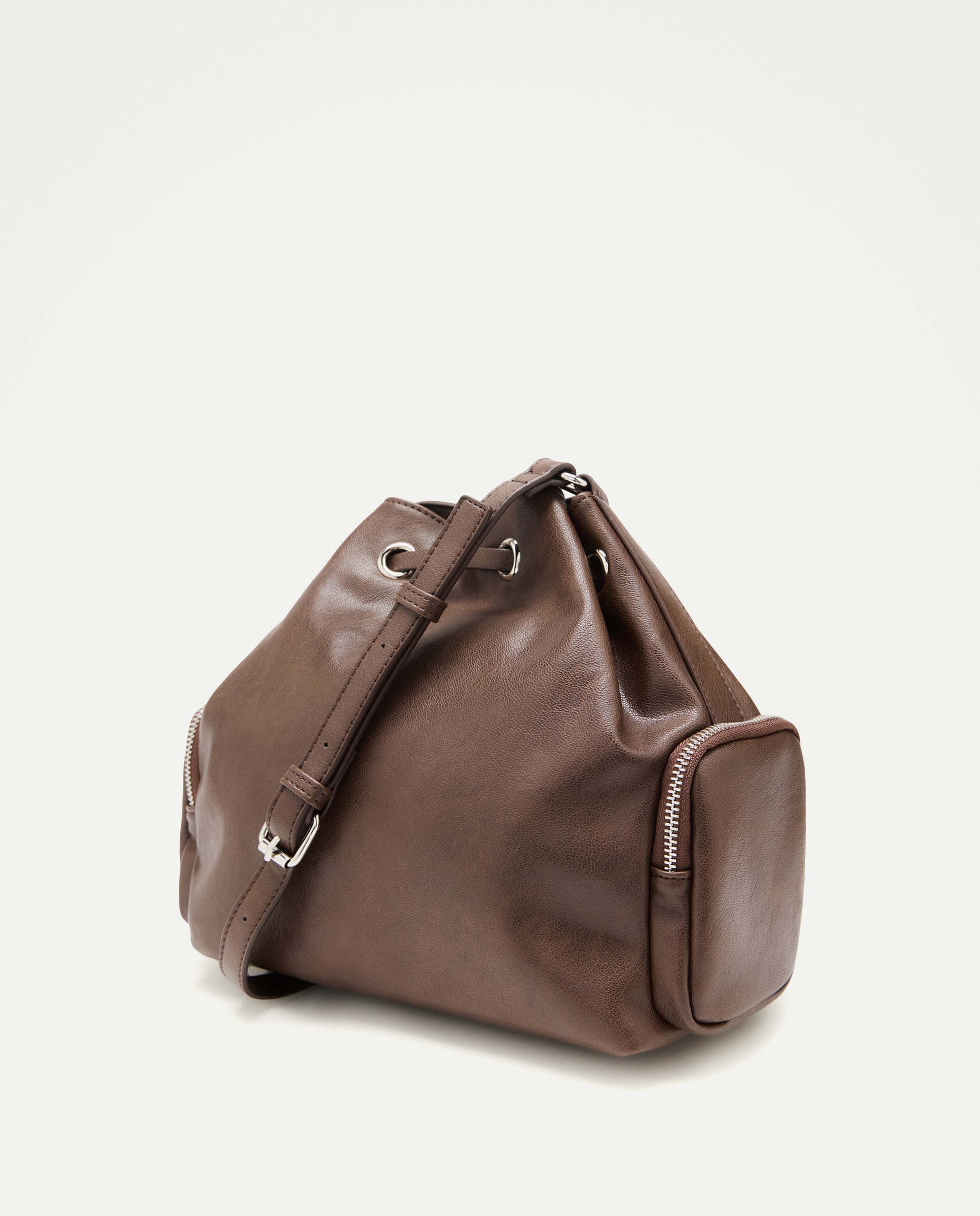 Mala a Tiracolo com Bolsos Chocolate-2