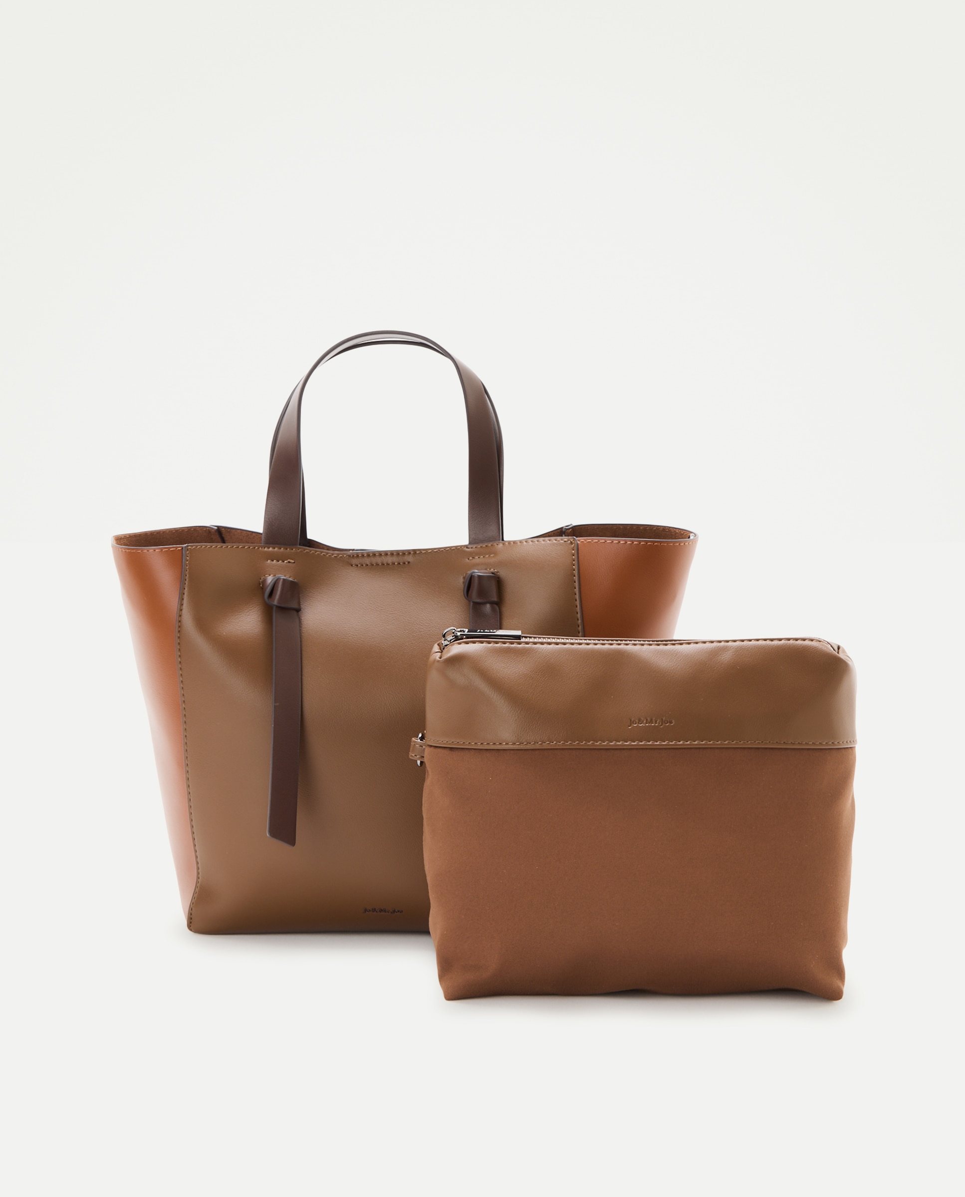 Mala Shopper Tricolor Castanho-3