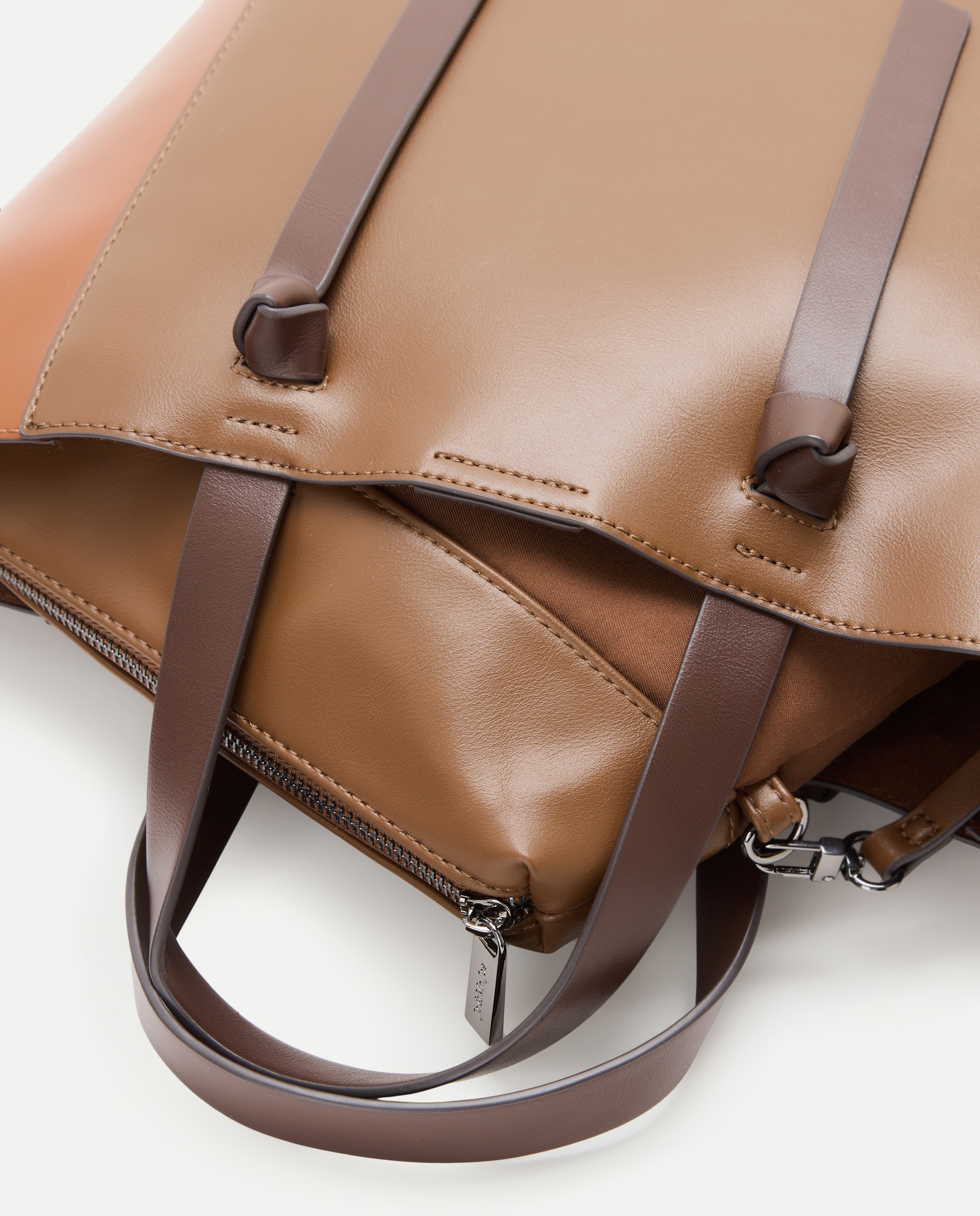 Mala Shopper Tricolor Castanho-5