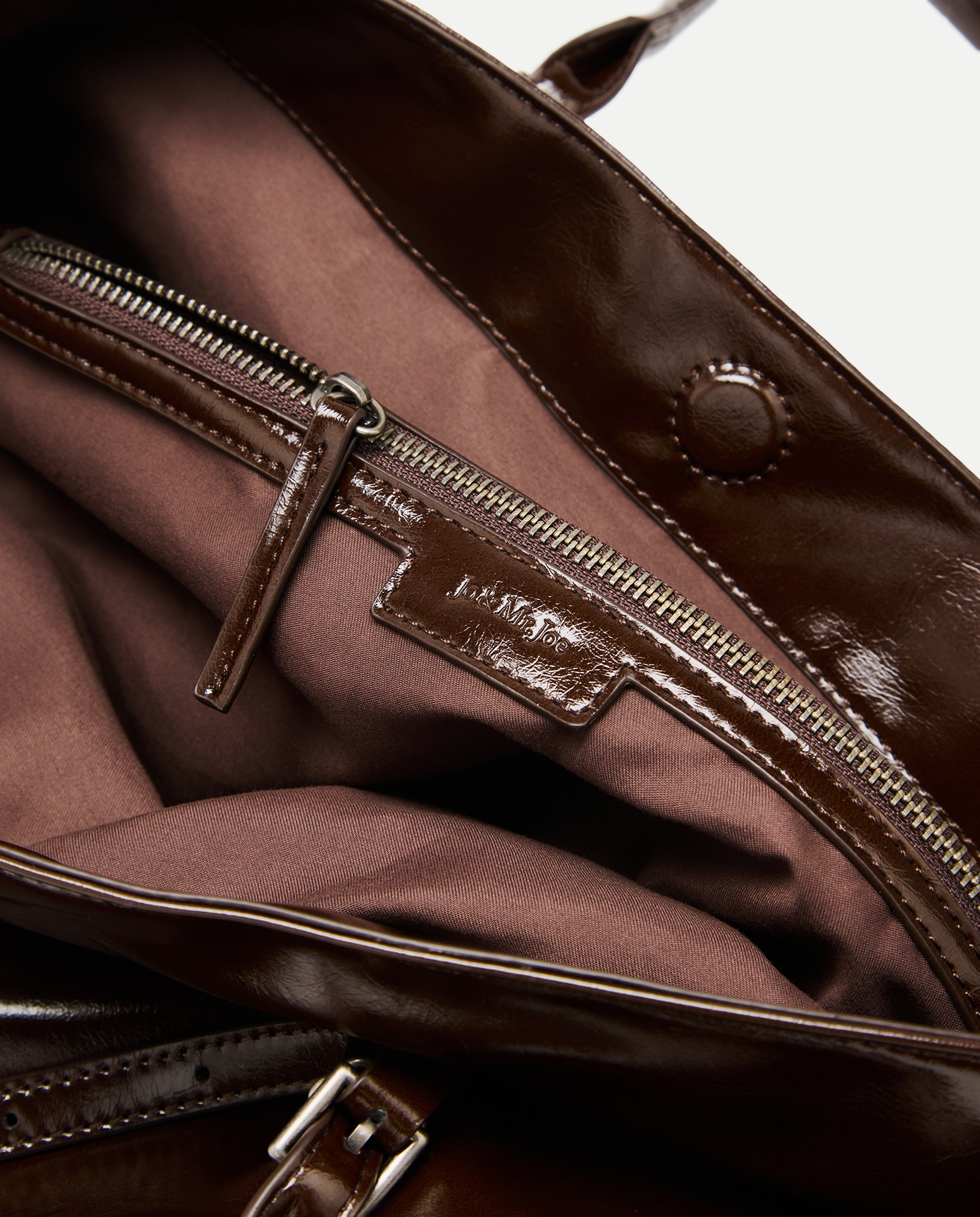 Bolso shopper liso - Jo & Mr. Joe - Chocolate Chocolate-3